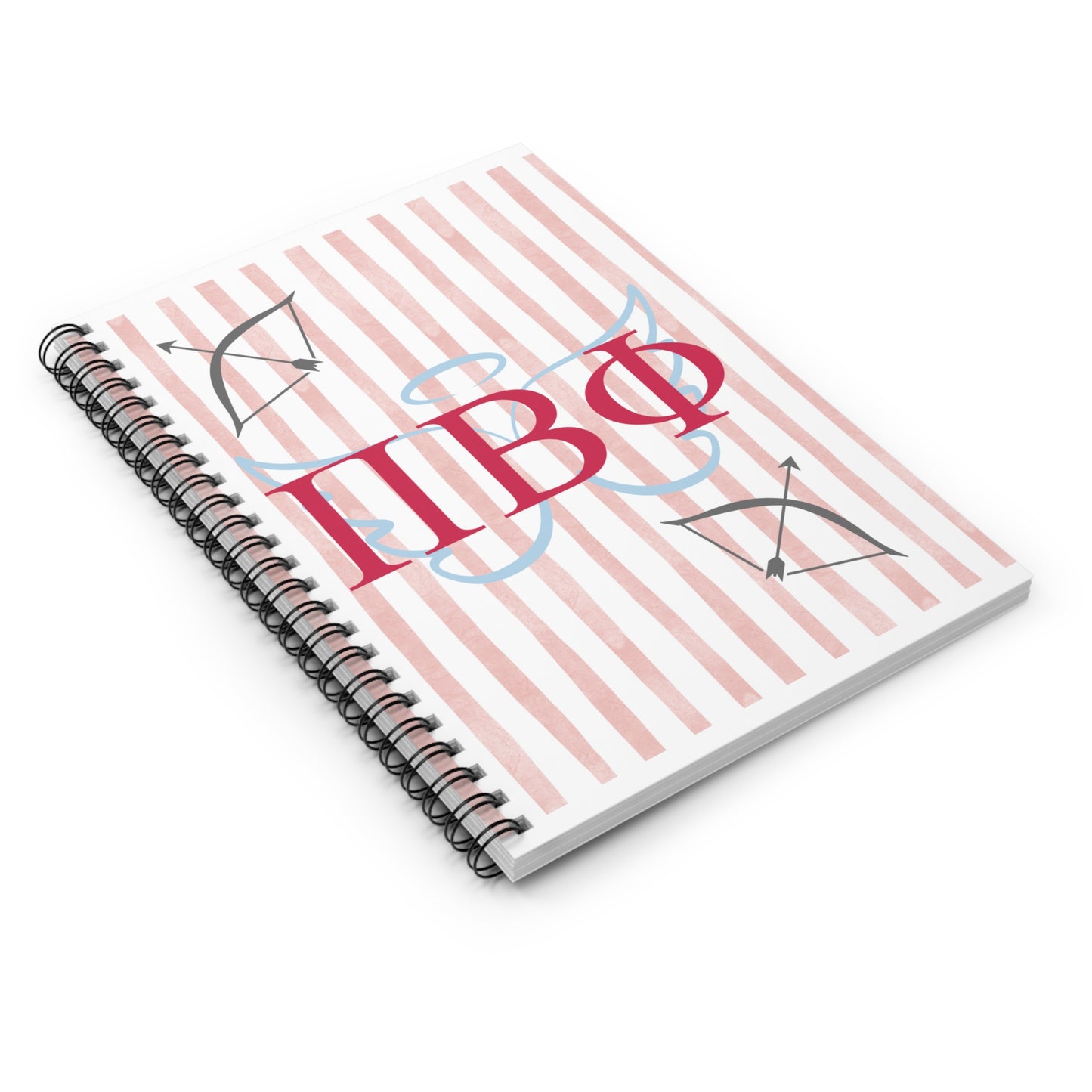 Stylish Spiral Notebook - PBФ Design, Pretty Journal for Notes, School Supplies, Gift for Students, Aesthetic Planner