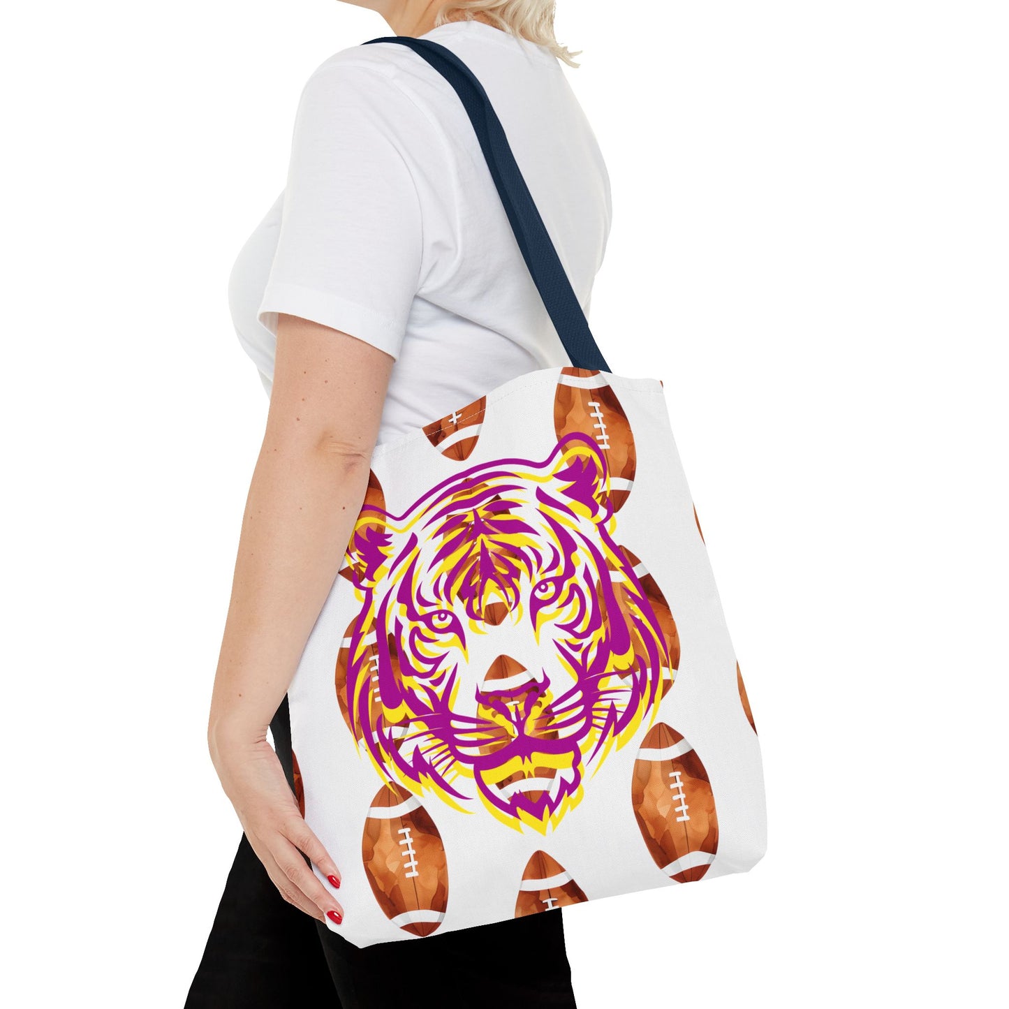 Vibrant Tiger Print Tote Bag - LSU Fans Gift