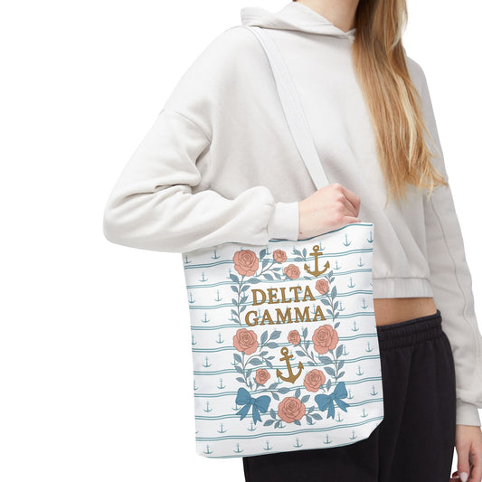 Floral Tote Bag - Delta Gamma Sisterhood Gift