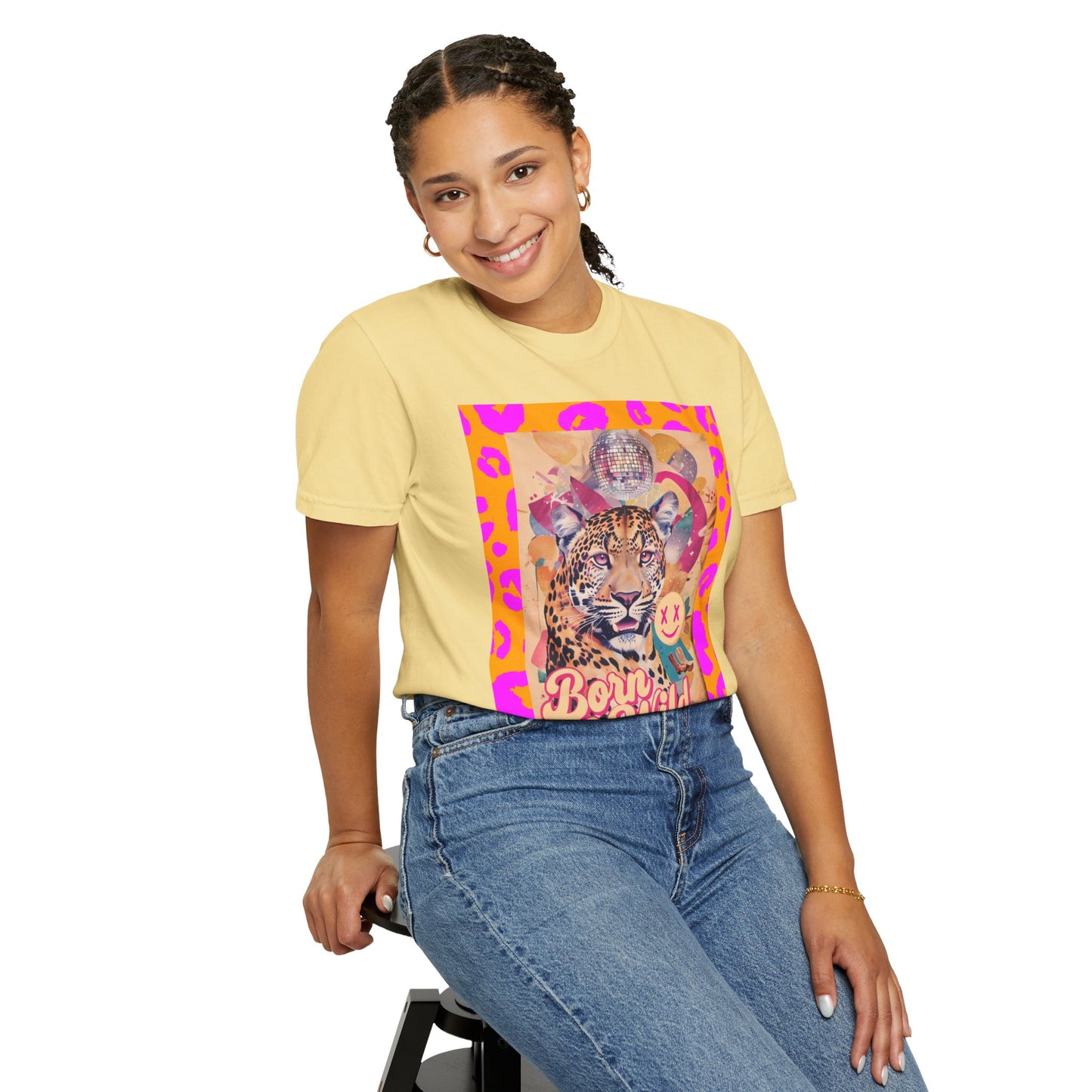Bold Graphic T-Shirt: Born to Be Wild, Unisex Cotton Tee, Animal Lover Gift, Wild Spirit Apparel, Trendy Casual Wear, Unique Artist Design