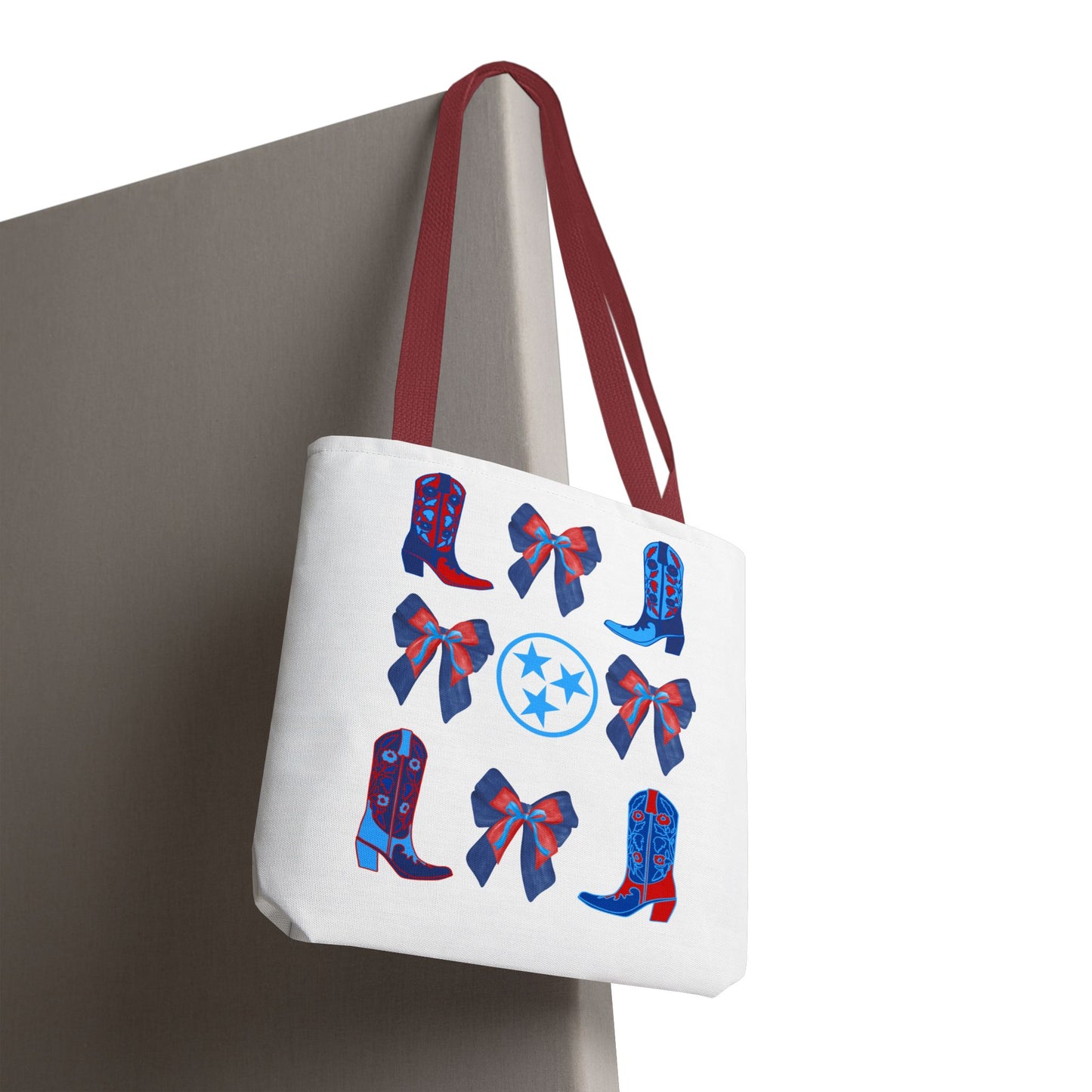Tote Bag - Tennessee Titans Coquette Bow Design - Titan Up NFL Game Day Gift Nashville TN