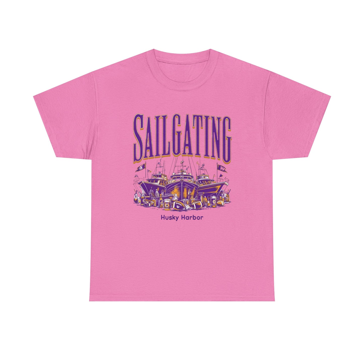 Sailgating Tee - Washington Huskies Unisex Heavy Cotton Shirt