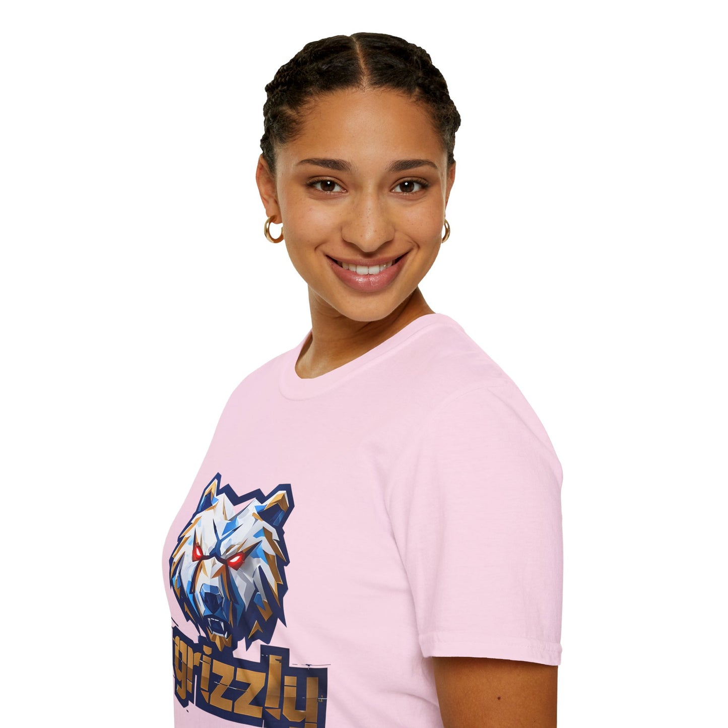 Grizzly Memphis Bear Graphic Tee, Unisex Softstyle T-Shirt, Memphis Basketball Fan, Memphis Grizz, 901, Go Grizz