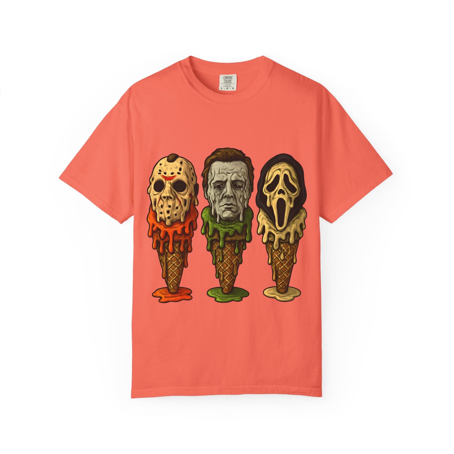 Halloween Horror Movie T-Shirt with Iconic Characters, Unisex Casual Tee for Gifting, Summer Fun, Halloween Costume, Movie Lovers
