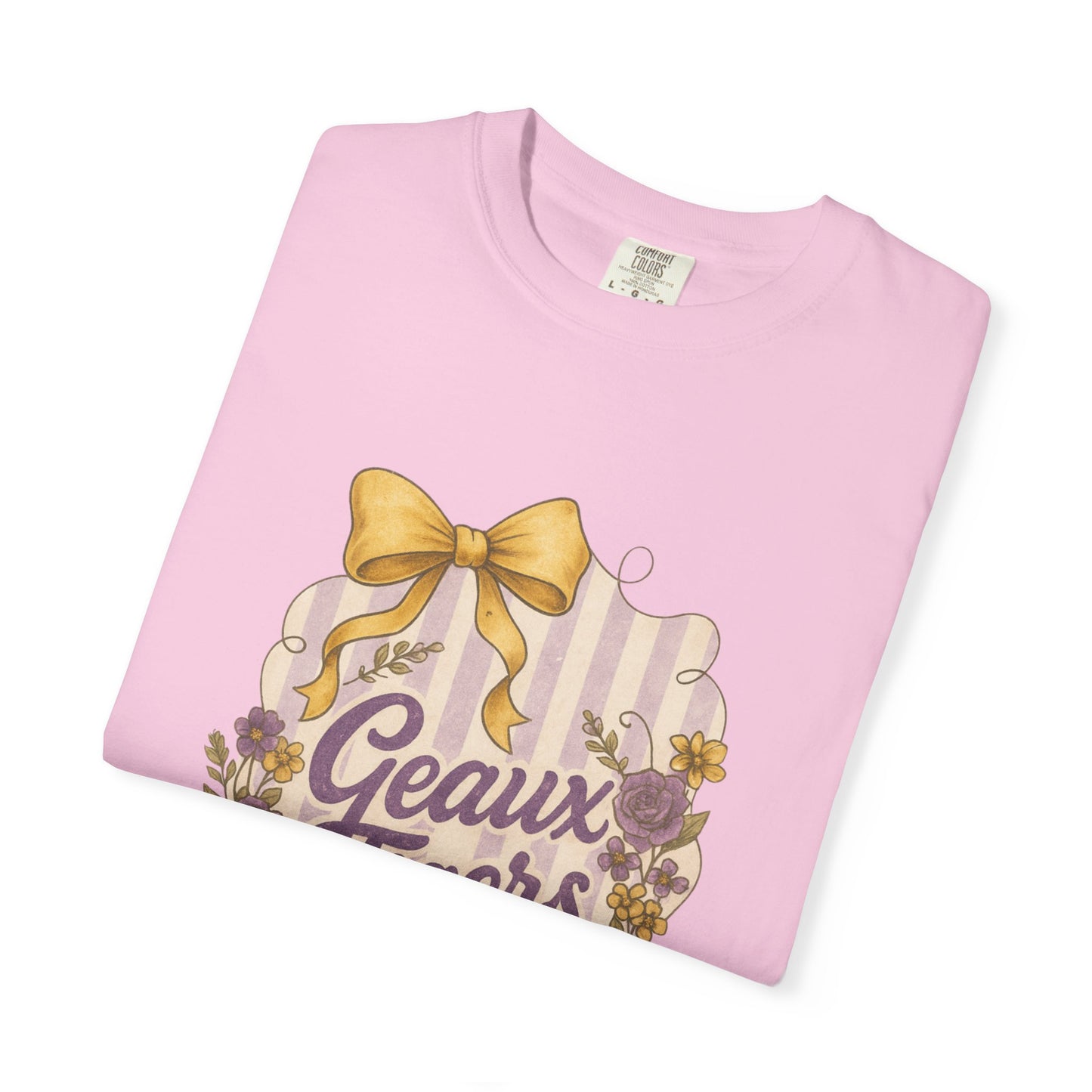 Geaux Tigers Floral T-Shirt, Unisex Casual Tee, Game Day Apparel, Spring Outfit, LSU Fan Gear