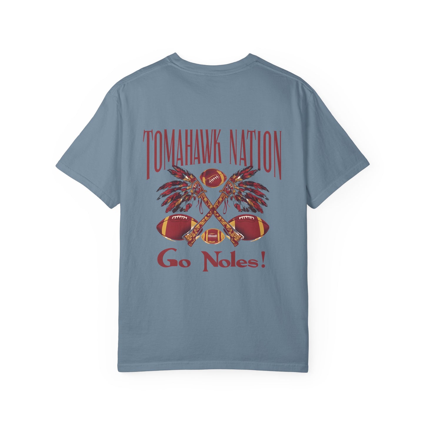 Tomahawk Nation T-Shirt, Unisex College Football Tees, Garment-Dyed Fan Apparel, Go Noles Spirit Wear, Game Day Outfit