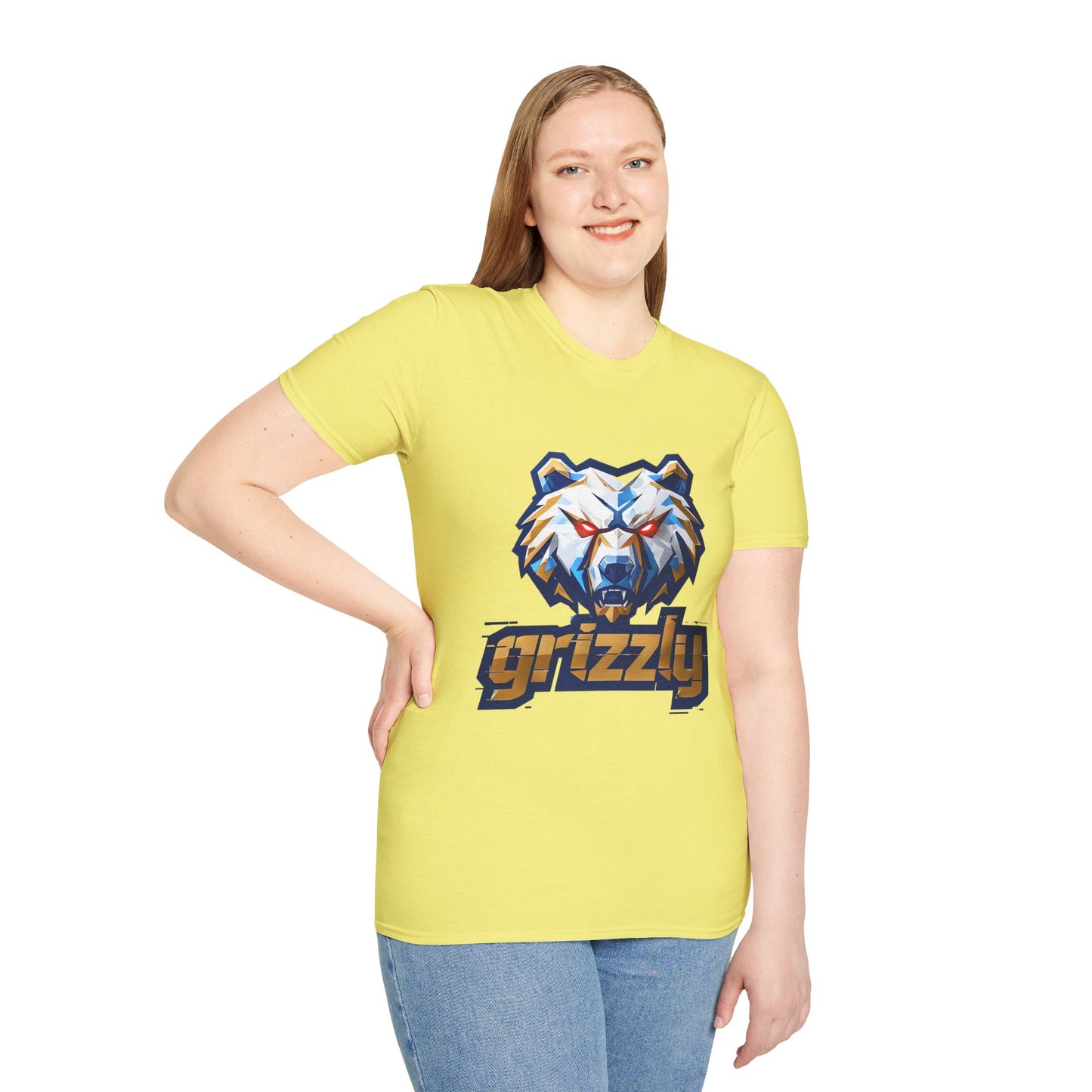 Grizzly Memphis Bear Graphic Tee, Unisex Softstyle T-Shirt, Memphis Basketball Fan, Memphis Grizz, 901, Go Grizz