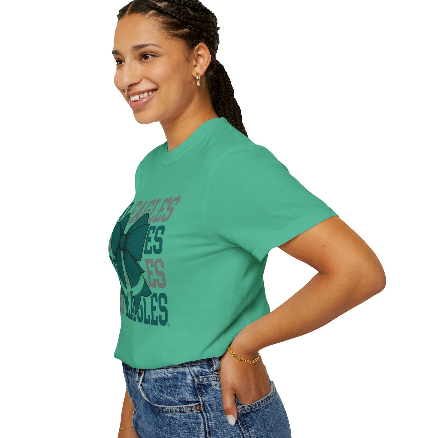 Cheerful Eagles T-Shirt, Unisex Sports Tee, Game Day Shirt, Football Fan Apparel, Gift for Sports Lovers