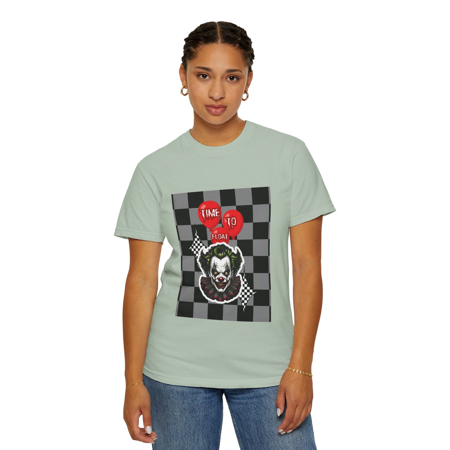 Creepy Clown Graphic T-Shirt, Halloween Costume Tee, Unisex Horror Shirt, Fun Gift for Fans, Graphic Novelty Wear, Casual Outfit