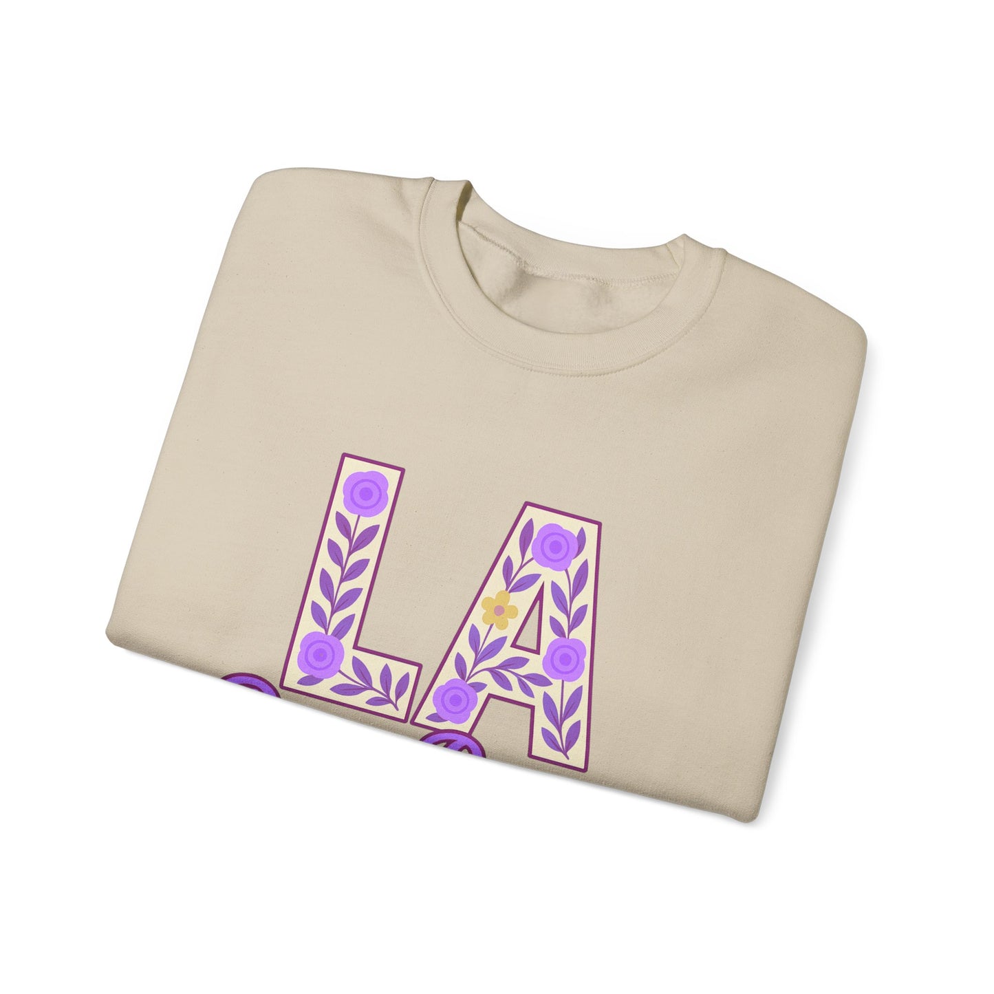 LA Baton Rouge Floral Sweatshirt, Cozy Crewneck for Fall, Gift for Friends, Casual Outing, Southern Style Apparel