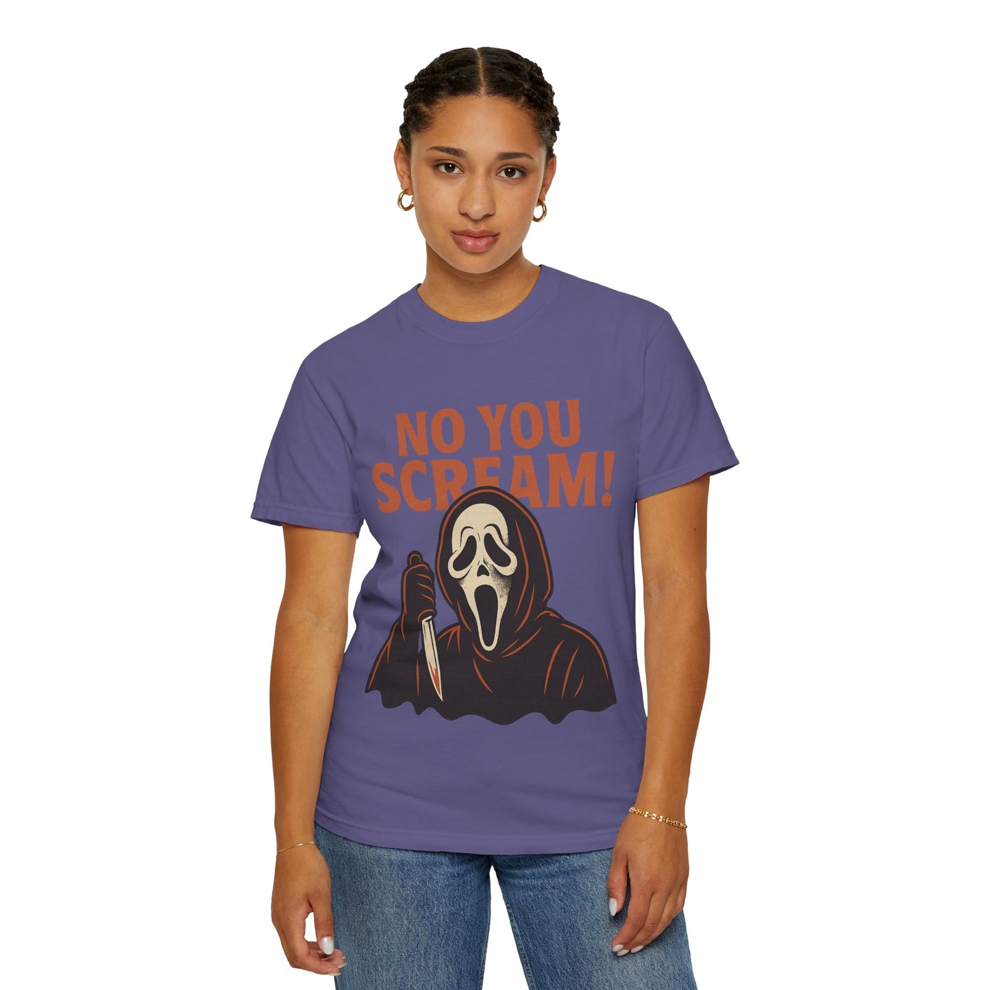 Unisex Horror-Themed T-shirt | Fun Scream Design for Halloween, Costume Parties, Movie Nights, Gift for Horror Fans