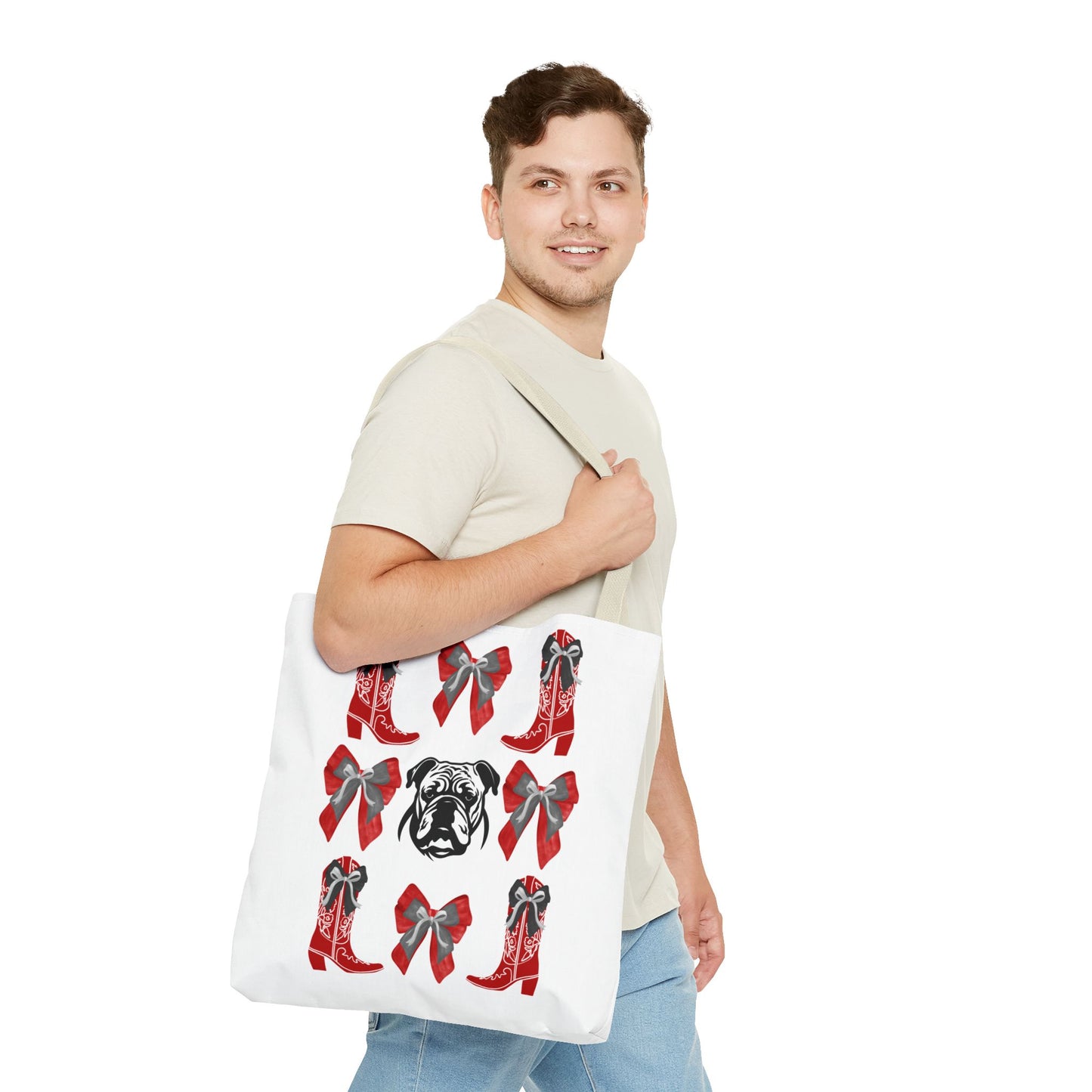 UGA Bulldogs Coquette Bow Tote Bag
