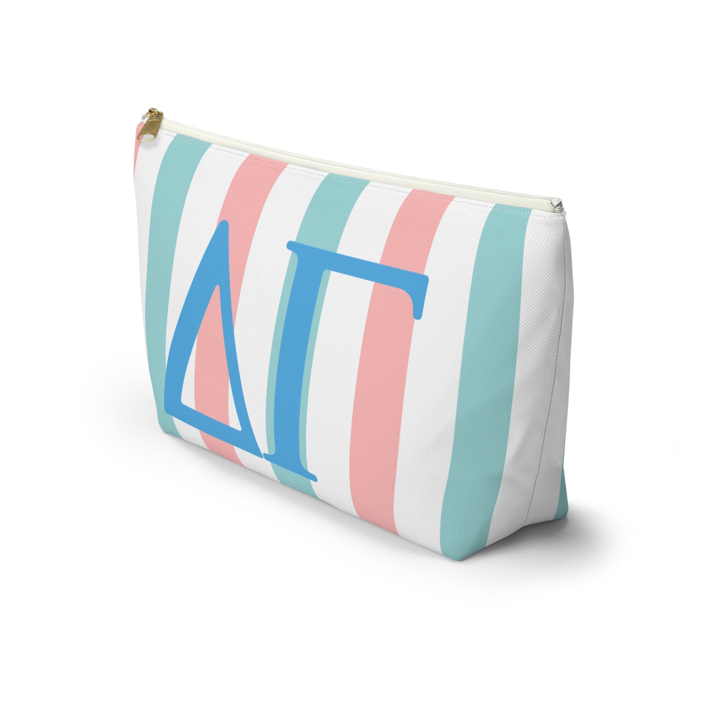 DG Greek Letter Accessory Pouch, Makeup Bag, Travel Toiletry Organizer, Personalized Gift, Sorority Essentials, Deltas, Greek Life