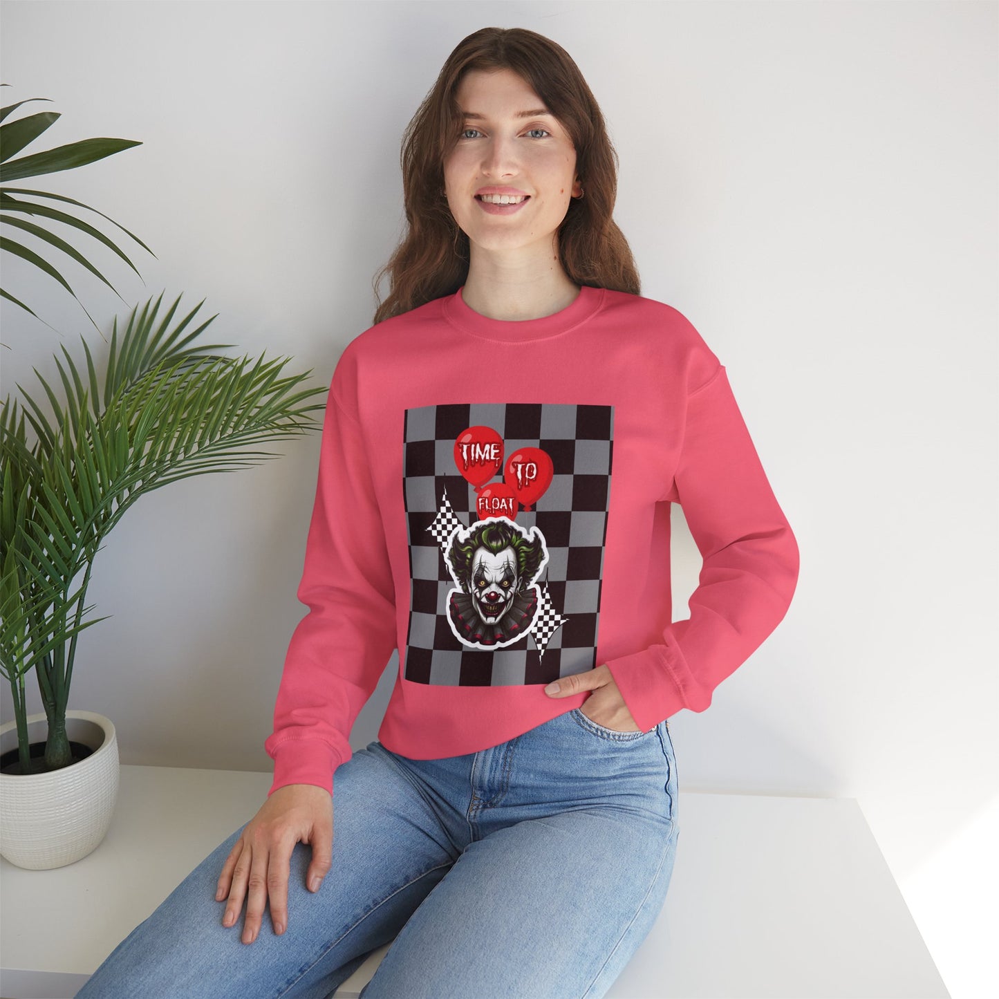 Horror Fan Crewneck Sweatshirt - Time To Float, Love It Or Leave It