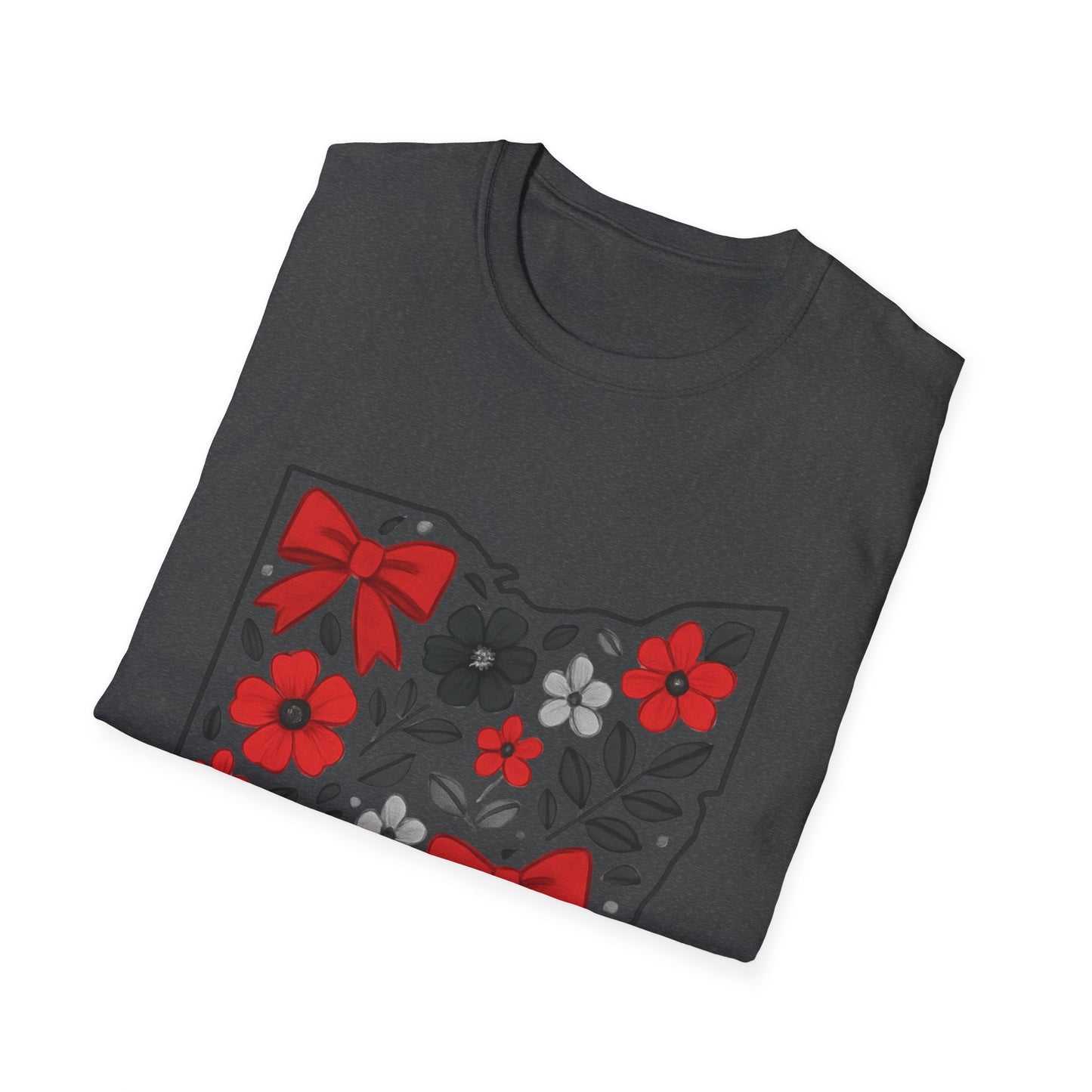 Ohio Floral T-Shirt, Unisex Tees, Gift for Her, Vintage Style, Summer Wardrobe Essential, State Pride