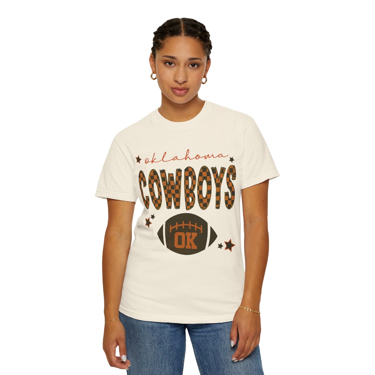 Oklahoma Cowboys Football T-Shirt — Leopard Print Team Tee