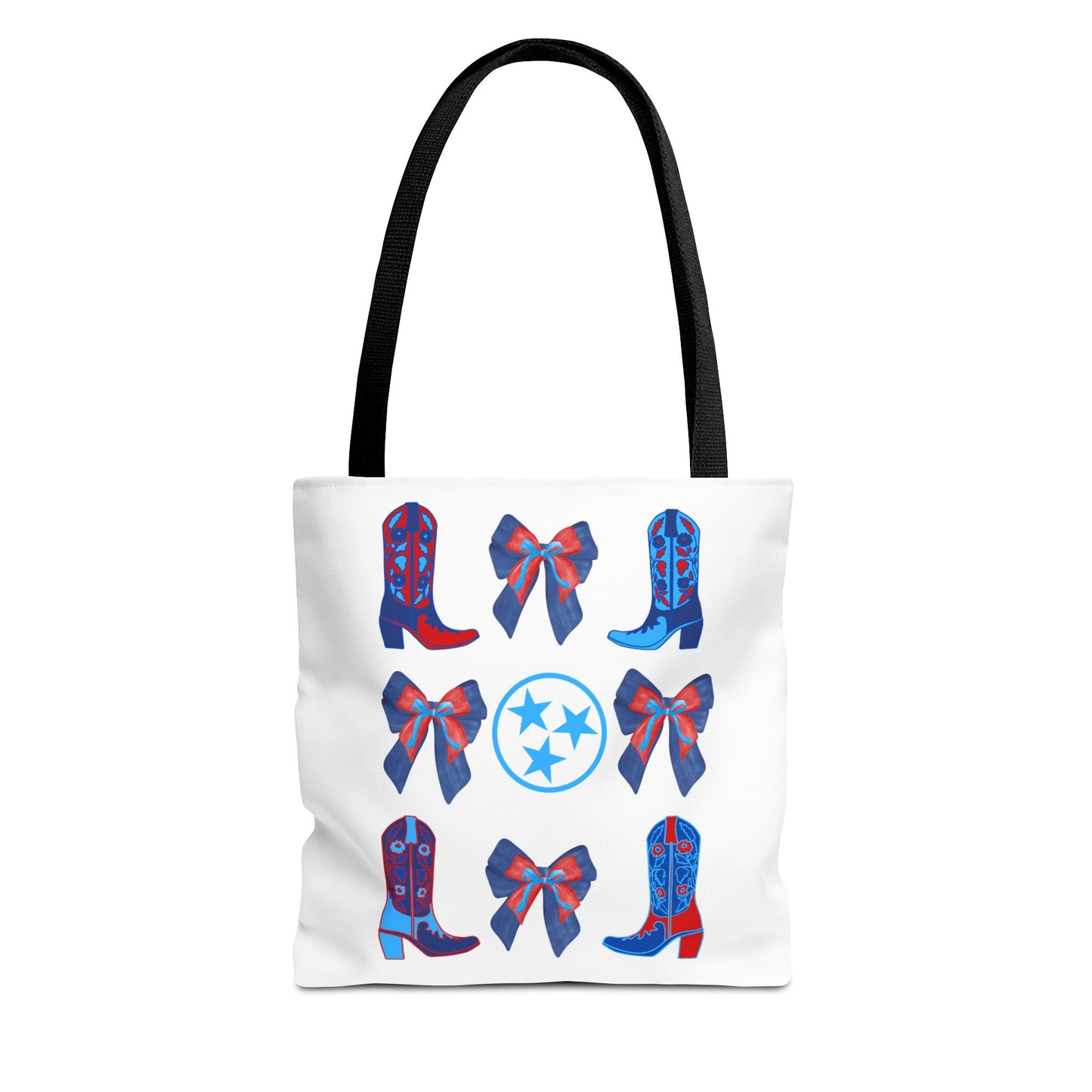 Tote Bag - Tennessee Titans Coquette Bow Design - Titan Up NFL Game Day Gift Nashville TN