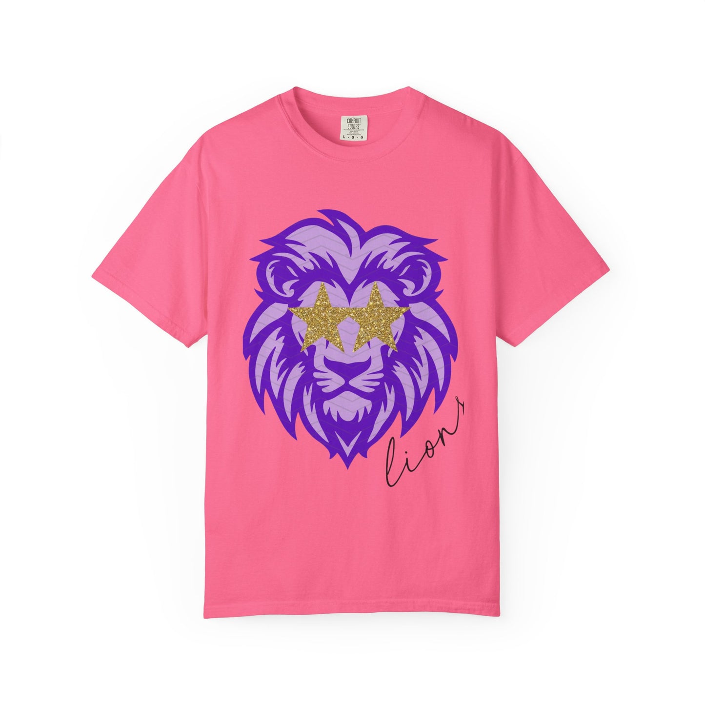 Purple Lion Graphic T-Shirt