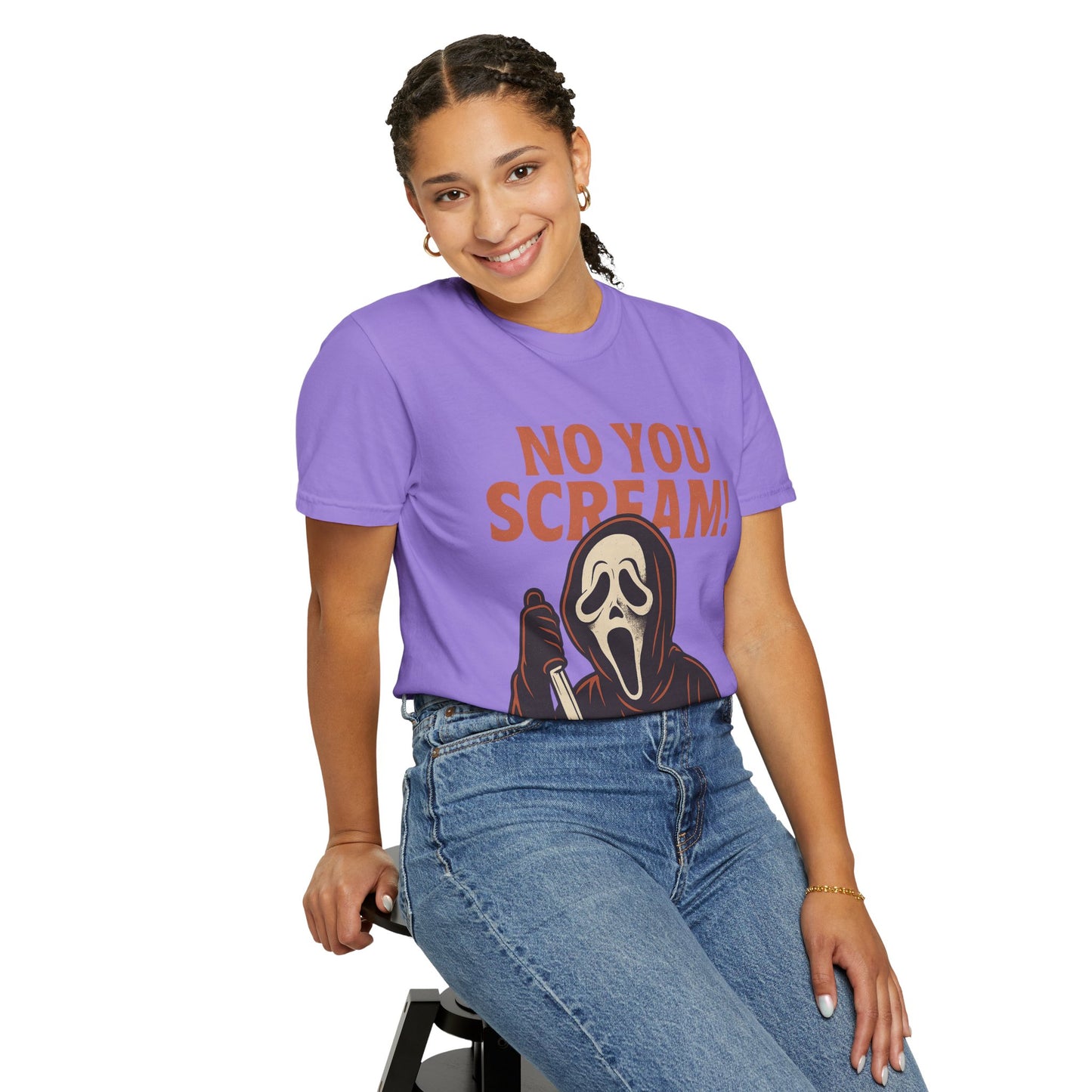 Unisex Horror-Themed T-shirt | Fun Scream Design for Halloween, Costume Parties, Movie Nights, Gift for Horror Fans