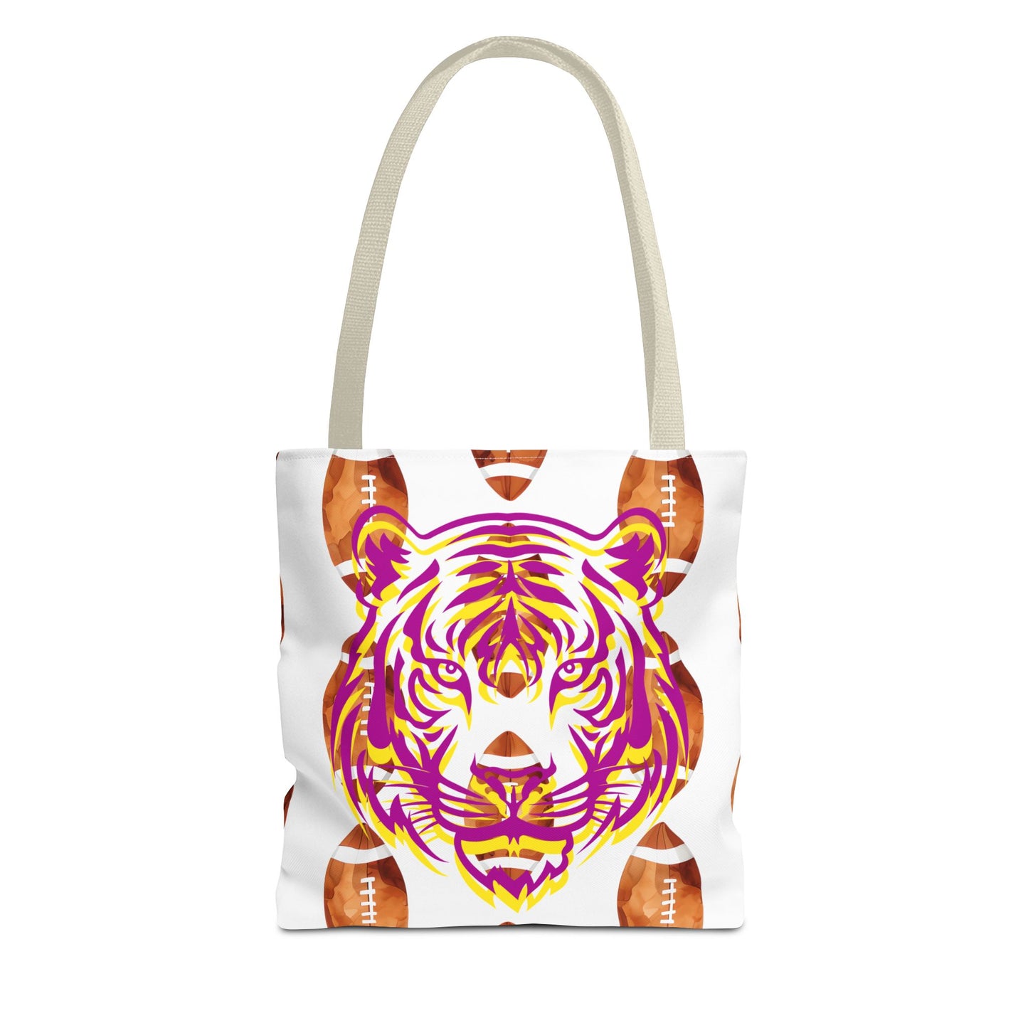 Vibrant Tiger Print Tote Bag - LSU Fans Gift
