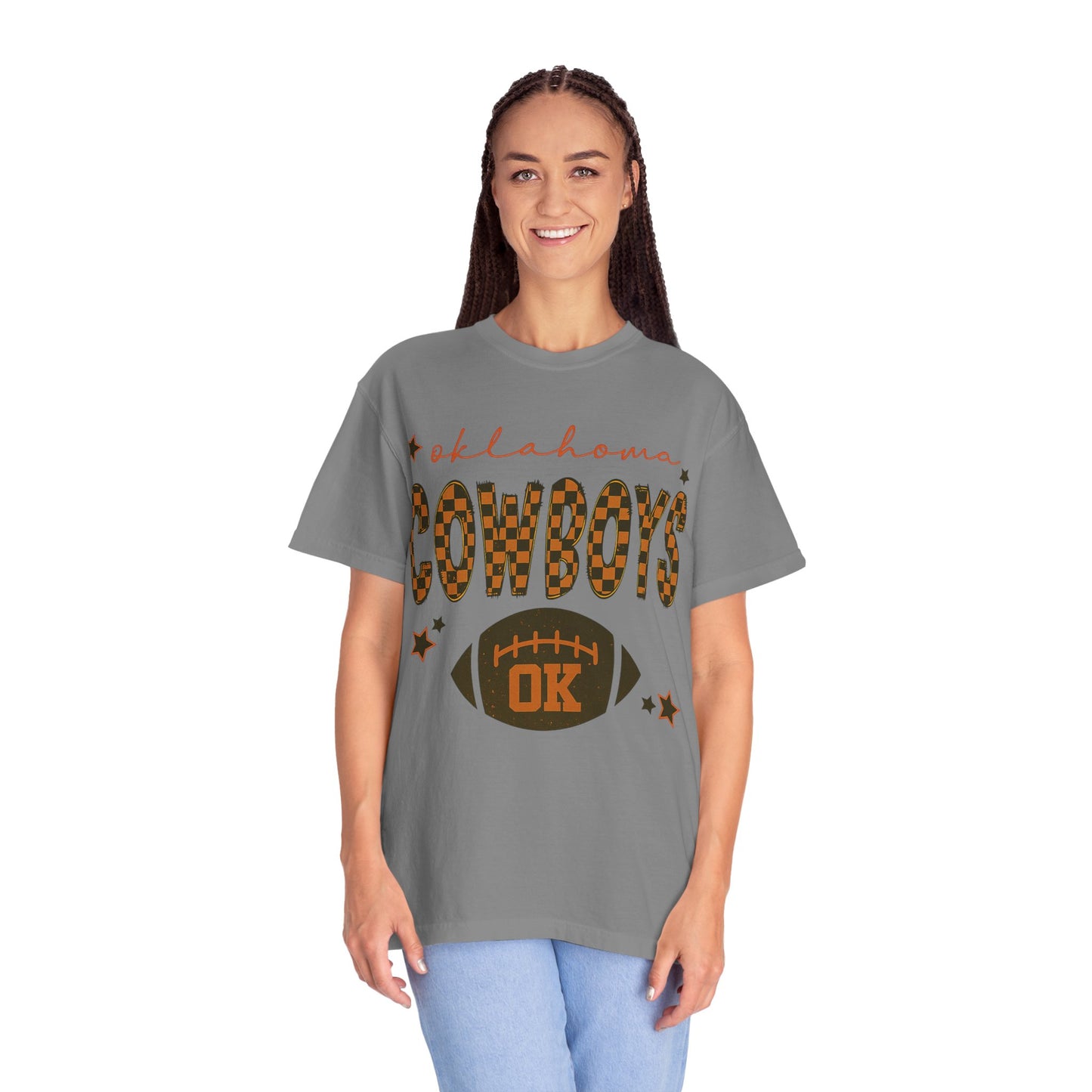 Oklahoma Cowboys Football T-Shirt — Leopard Print Team Tee