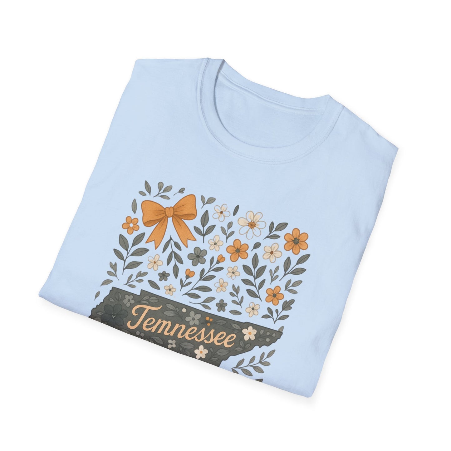 Tennessee Floral T-Shirt, Casual Wear, Gift for Her, Souvenir, Nature Lover Apparel, Spring Outfit