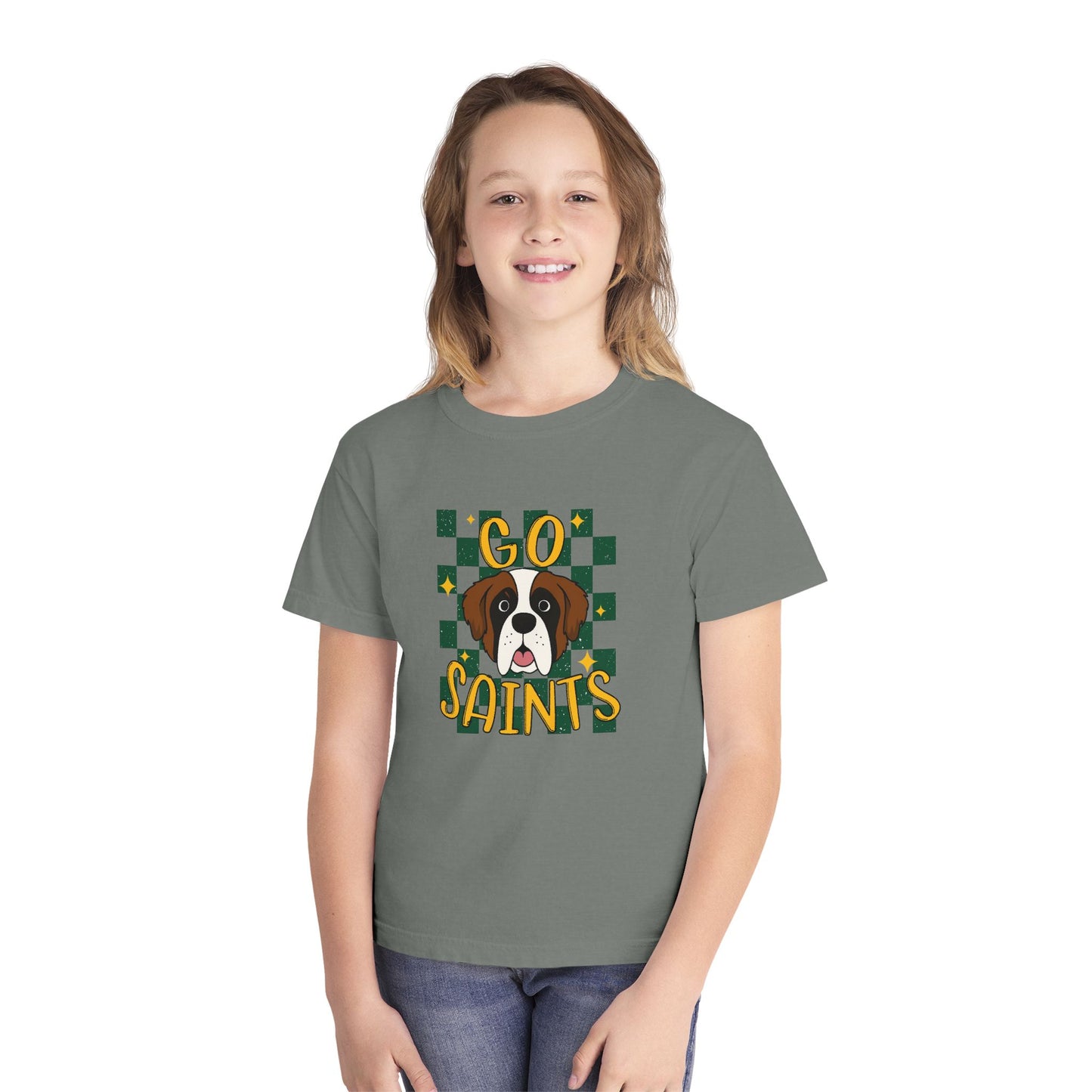 Saints Youth Tee - Perfect for Game Day, Dog Lovers, Team Spirit, Sporty Outfit, Gift for Kids