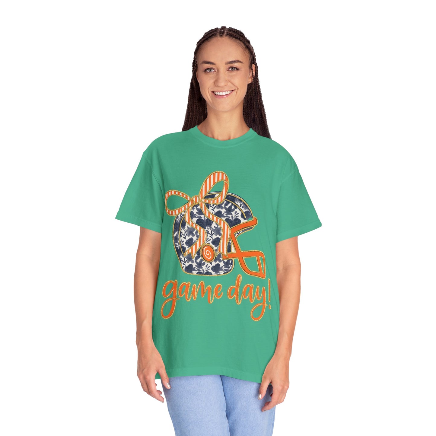 Game Day Coquette Style, Football Helmet T-Shirt | Unisex Sports Tee for Football Fans | Perfect for Tailgating, Game Everyday Wear