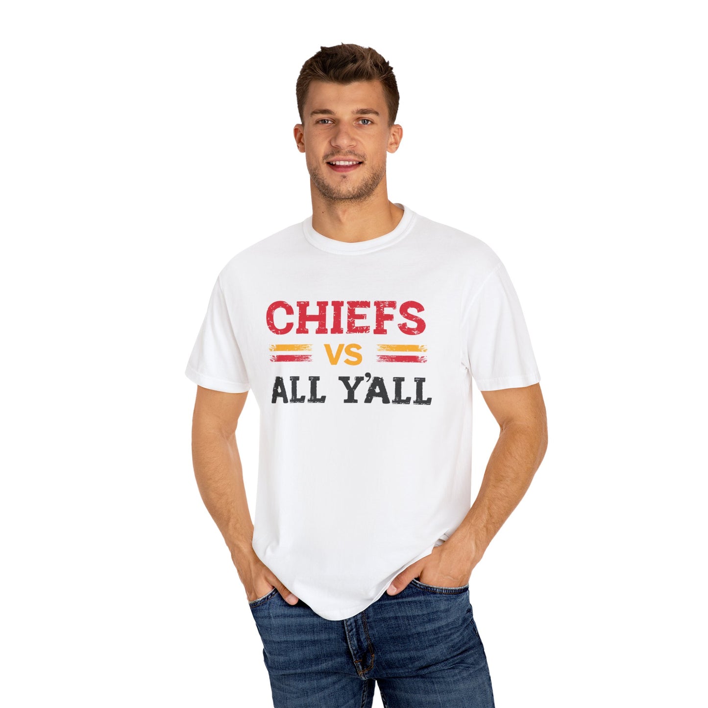 Game Day Humor T-Shirt, Chiefs vs All Y’all Tee, Sports Fan Gift, Unisex Shirt, Tailgate Party Apparel, Football Celebration Shirt