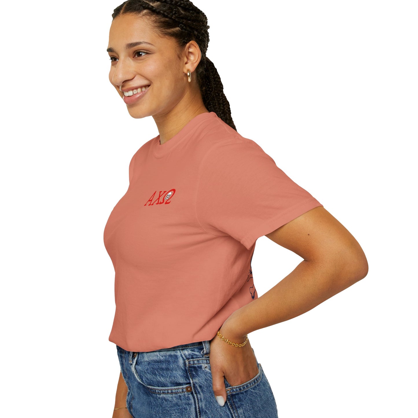 Alpha Chi Omega Garment-Dyed T-shirt, Unisex College Apparel, Sorority Shirt, Graduation Gift, Vintage Style Tee