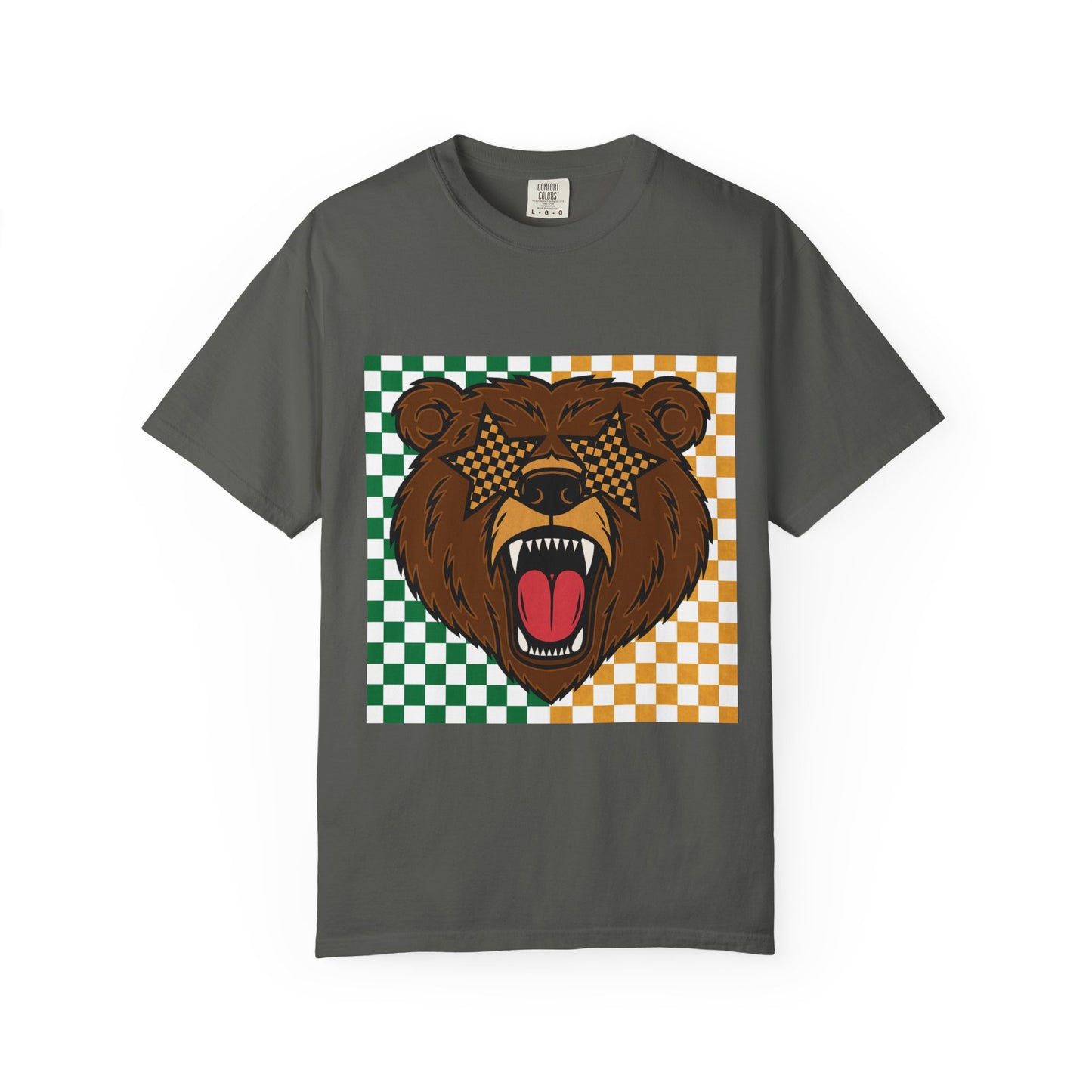 Checkered BU Bear Unisex T-shirt