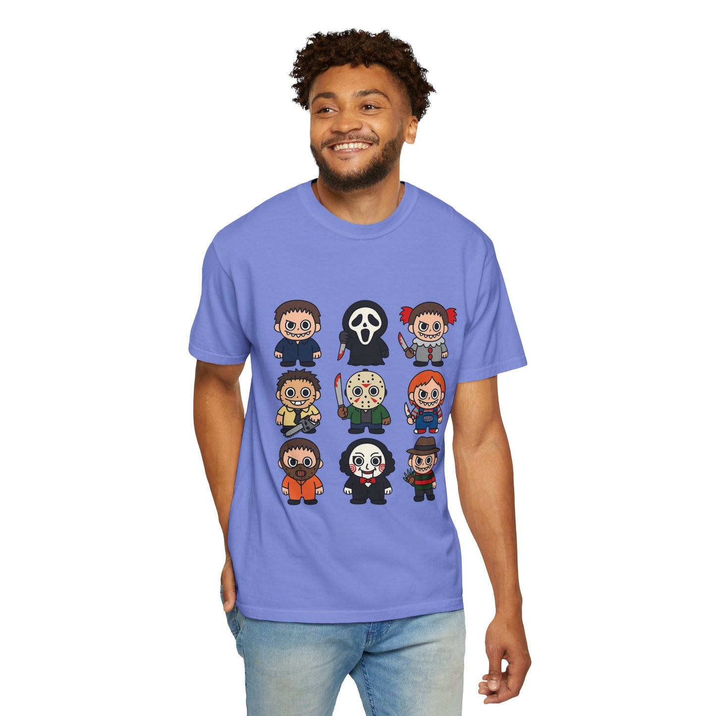 Pop Culture Horror Character T-Shirt, Unisex Tee, Halloween Tee, Horror Movie Merch, Funny Graphic Shirt, Gift for Horror Fans