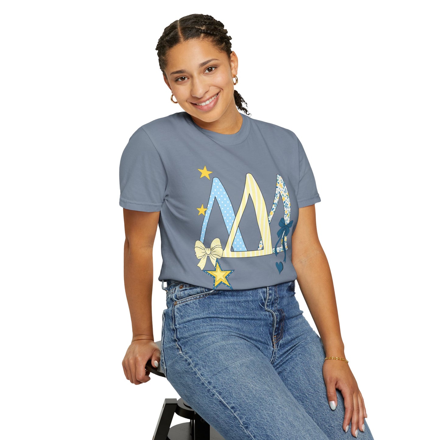 Whimsical yellow and blue Graphic T-Shirt