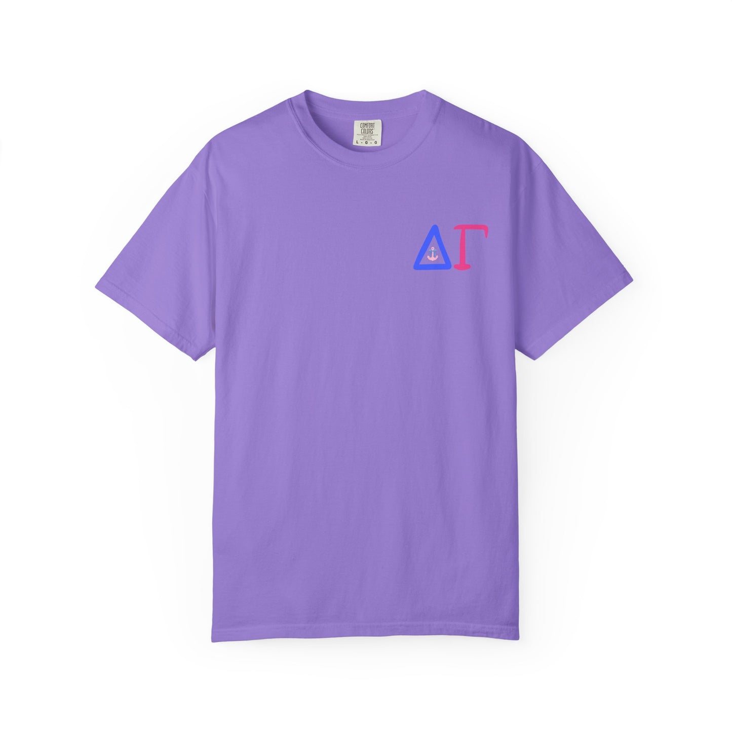 Delta Gamma Unisex Garment-Dyed T-Shirt, Sorority Pride Shirt, Nautical Design Tee, Perfect for Recruitment and Celebrations, Gift Idea