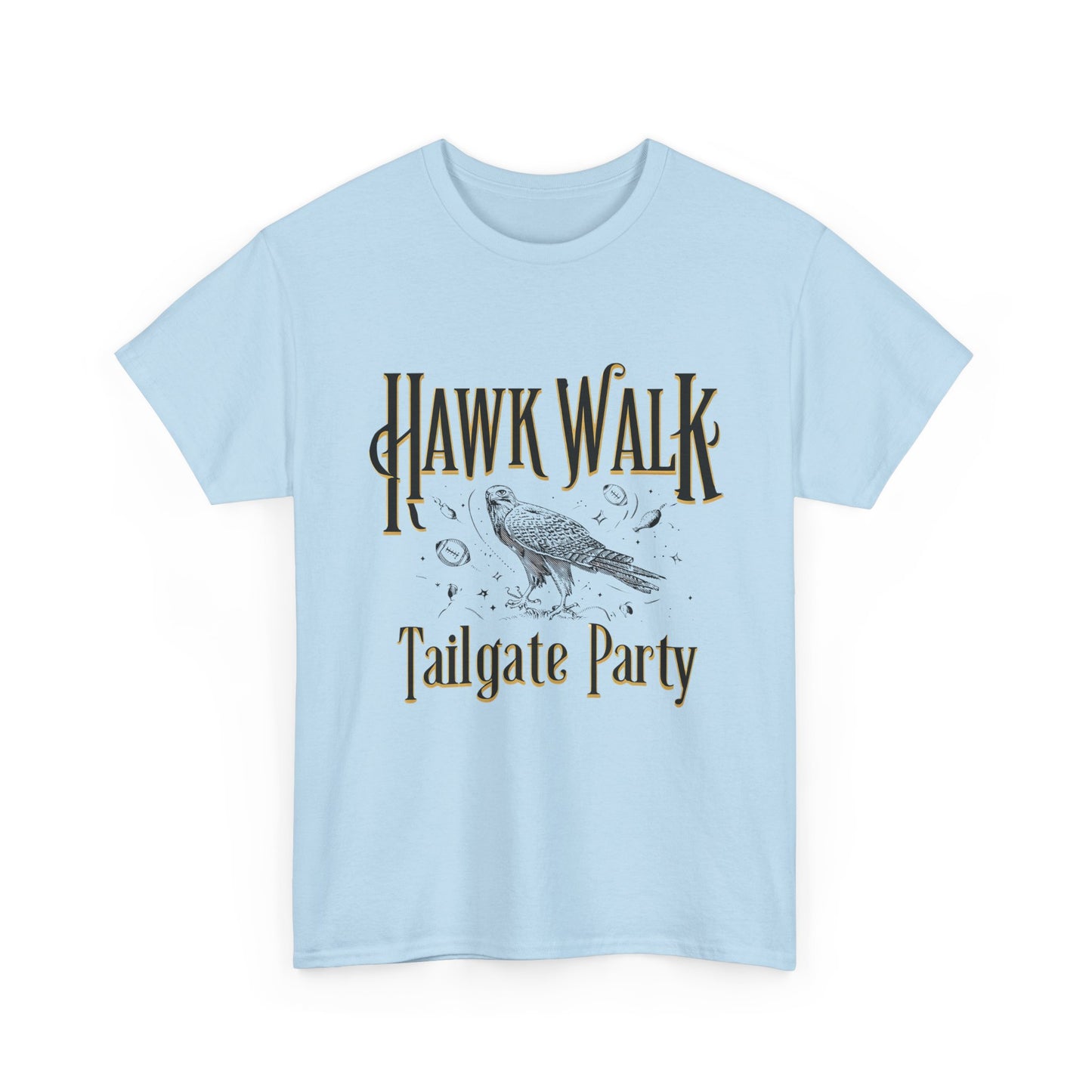 Hawk Walk Tailgate Tee, Unisex Cotton Shirt, Outdoor Event T-Shirt, Festival Wear, Bird Lover Gift, Sports Gathering Apparel