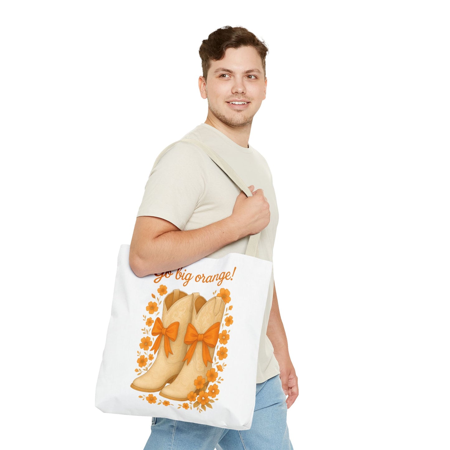 Tennessee Game Day, Floral Tote Bag, Coquette Bow Boot Design, Go Vols, Knoxville Tennessee, Alumni Gift, Rocky Top, Graduation Gift
