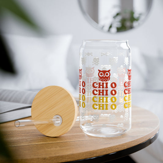 Chi Omega Sorority Gift, 16 oz Sipper Glass