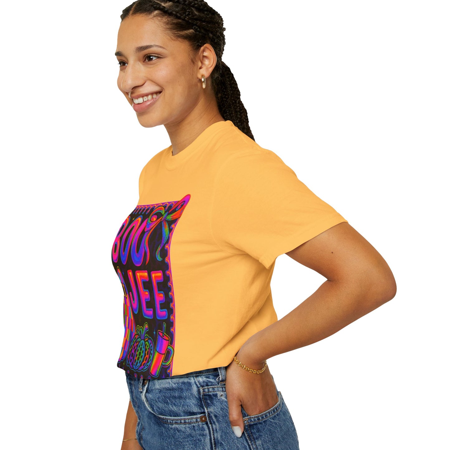 BOOJee Retro Comfort Colors, Garment-Dyed T-shirt, Colorful Graphic Tee, Unisex Streetwear, Fun Gift, Festival Fashion, Vegan Style