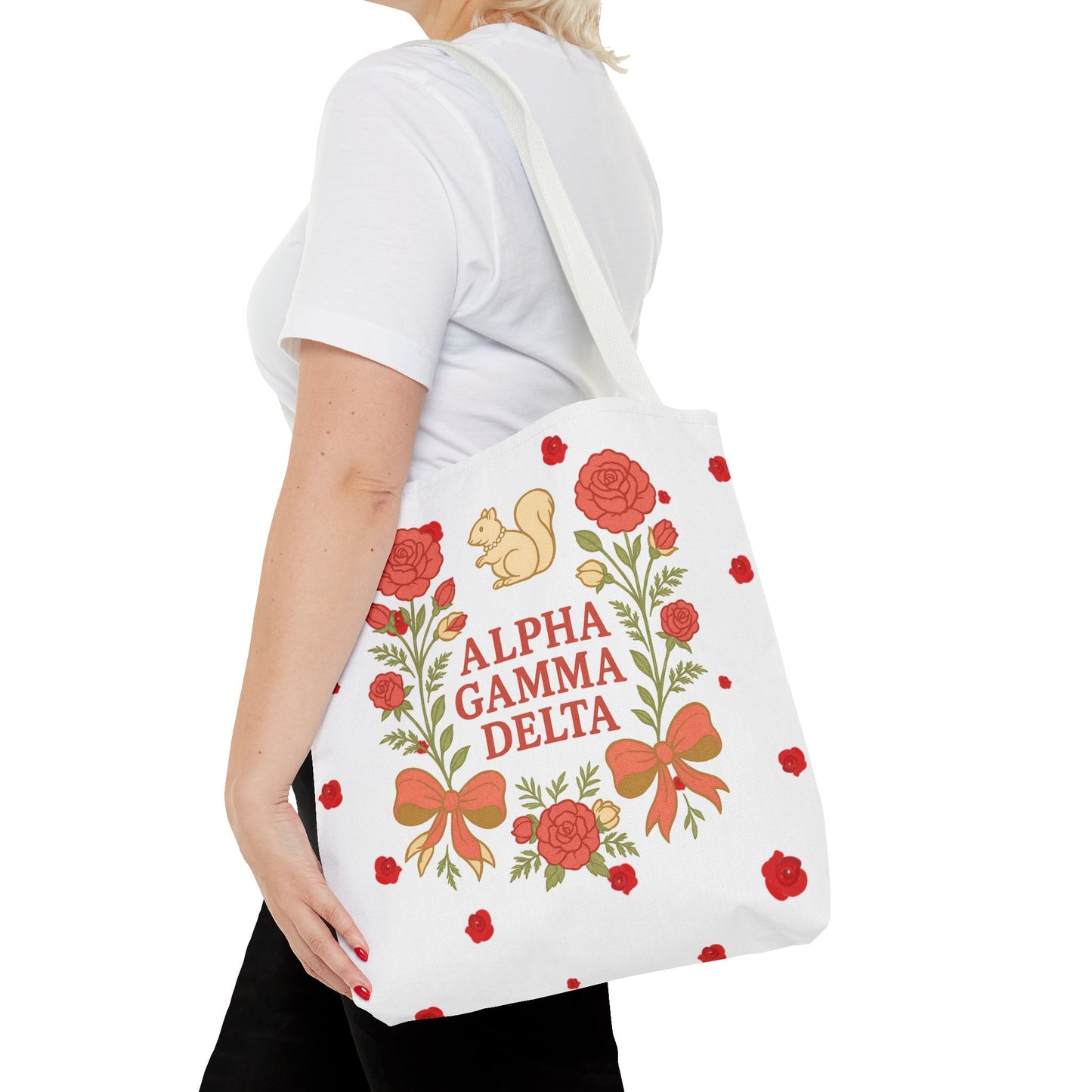 Floral Tote Bag | Alpha Gamma Delta Collection | Perfect for Sorority Events & Graduates