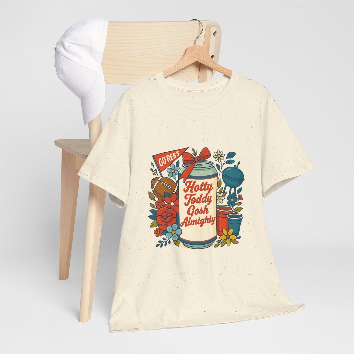 Hotty Toddy Heavy Cotton Tee - Unisex Graphic T-Shirt, Casual Wear, College Apparel, Gift for Students, Spring Break Fashion