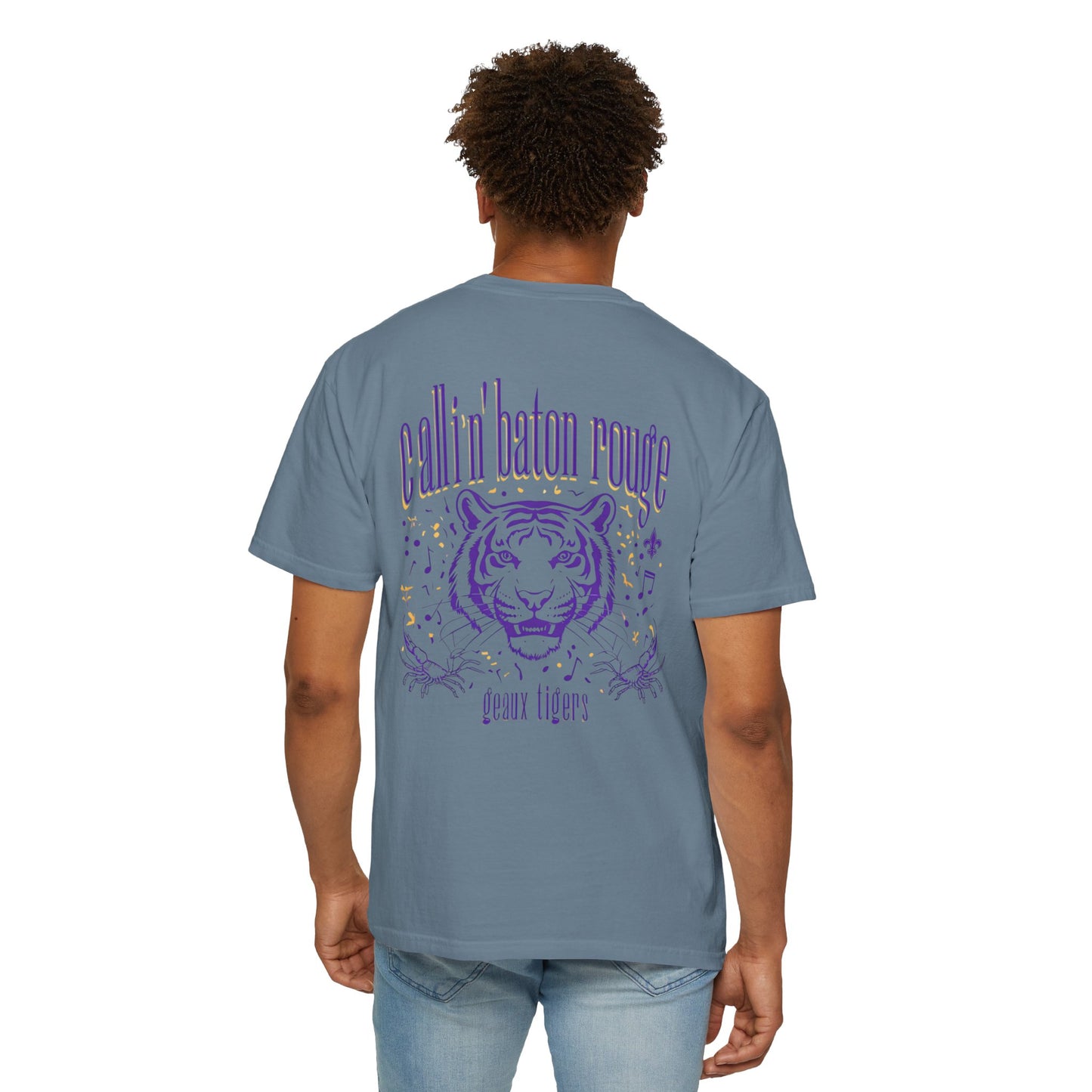 Baton Rouge Spirit T-Shirt - Unisex Garment-Dyed Tee for Game Day, College Football, Mardi Gras, Team Pride, Casual Wear