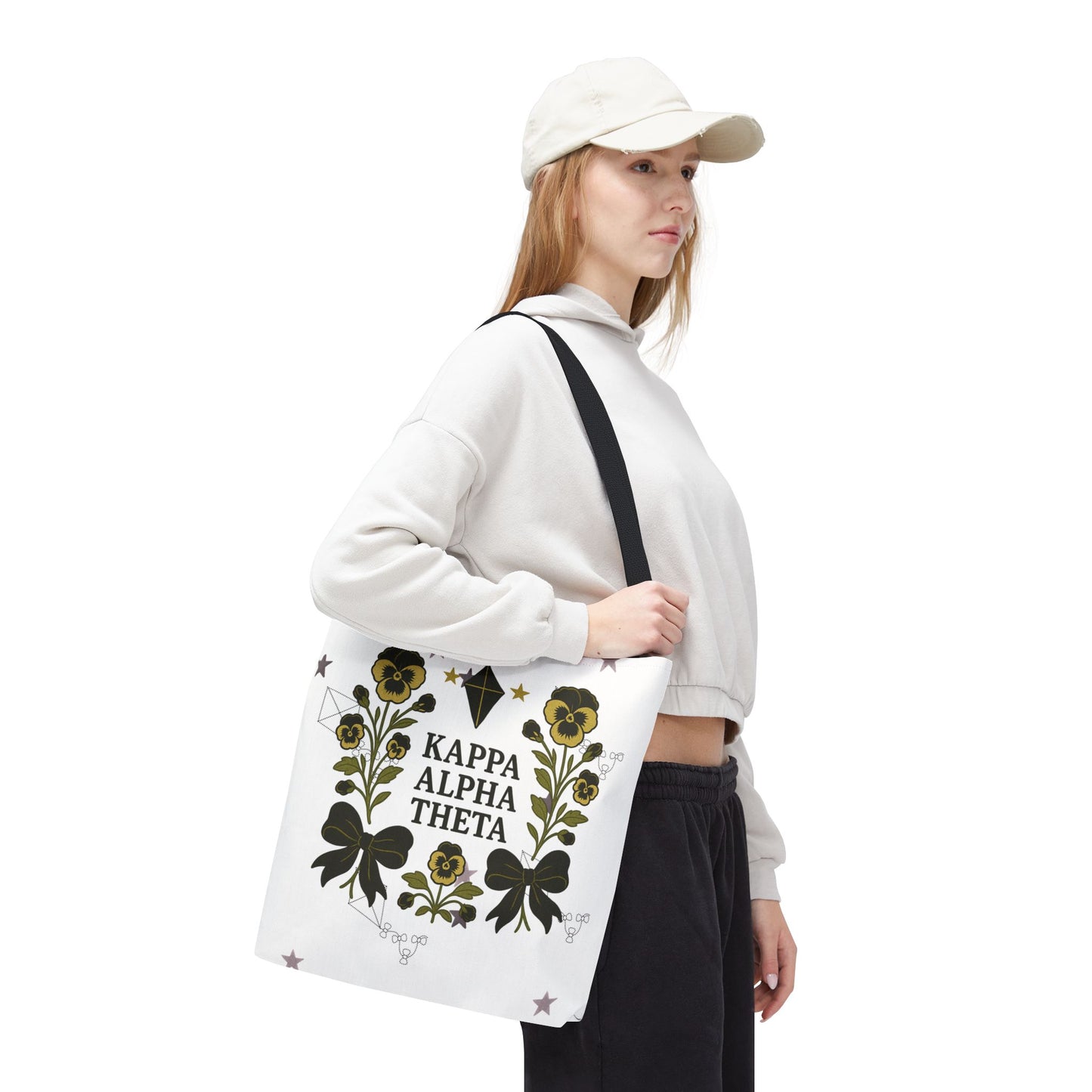 Floral Sorority Tote Bag | Kappa Alpha Theta, Eco-Friendly Bag, Gift for Sisters, College Accessory, Summer Outing Bag