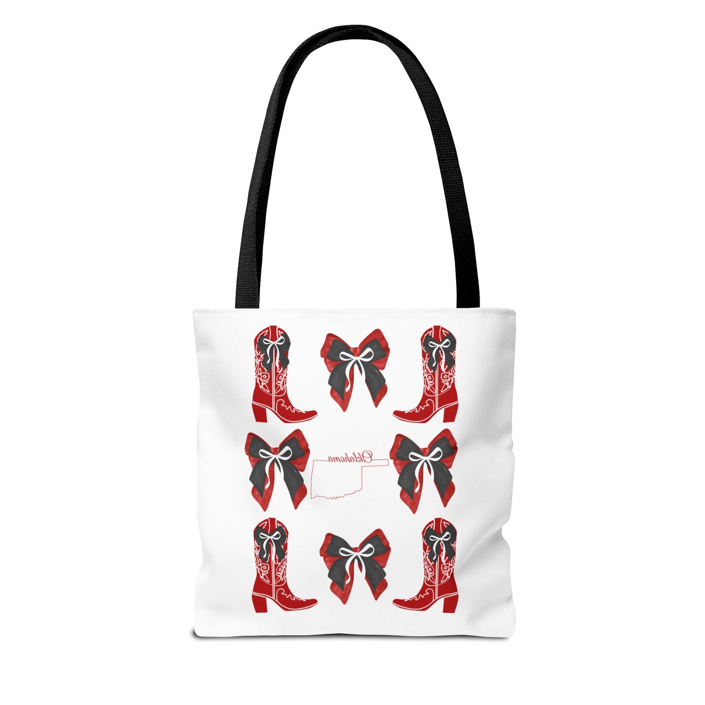 Tote Bag - Oklahoma Game Day Coquette Bow Design Fan Gift