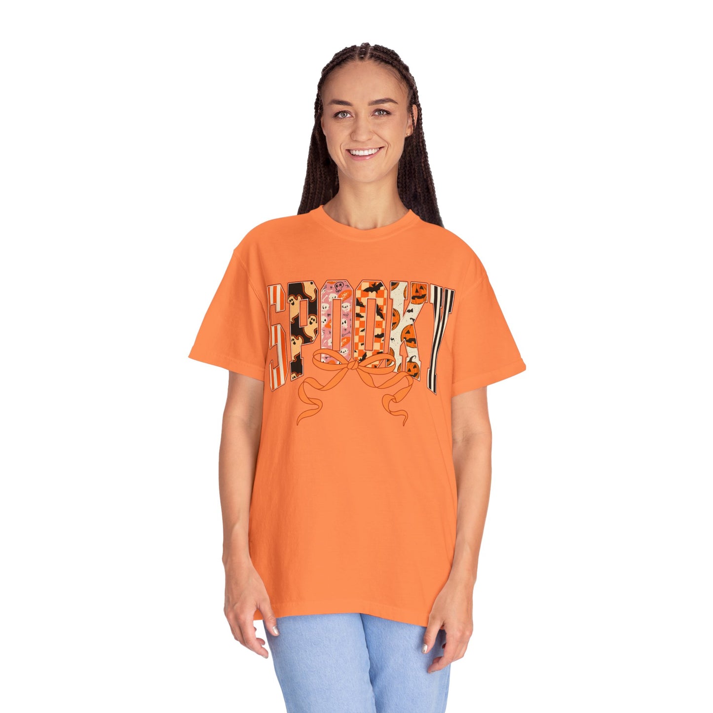 SPOOKY Bow Unisex Garment-Dyed T-shirt