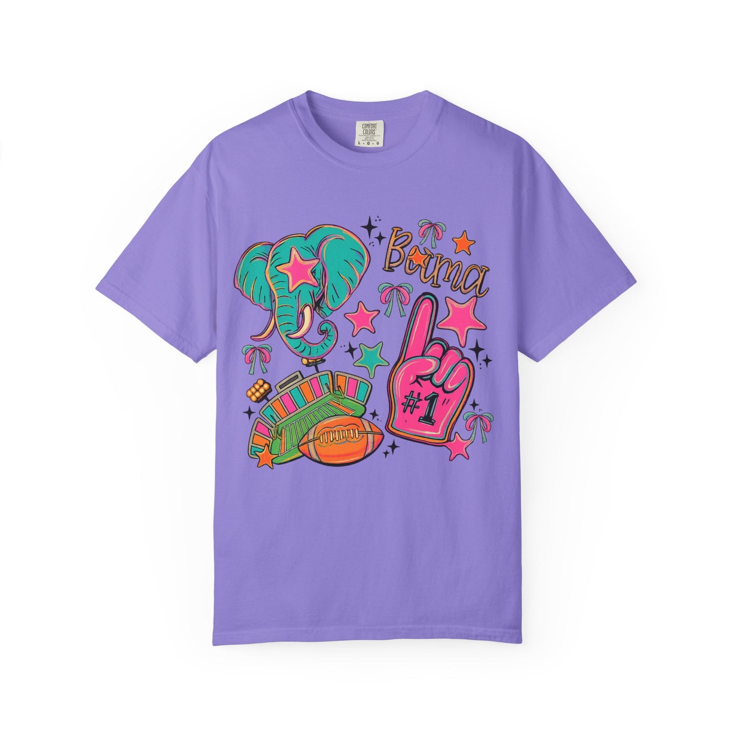 Preppy Neon Elephant Fan T-Shirt