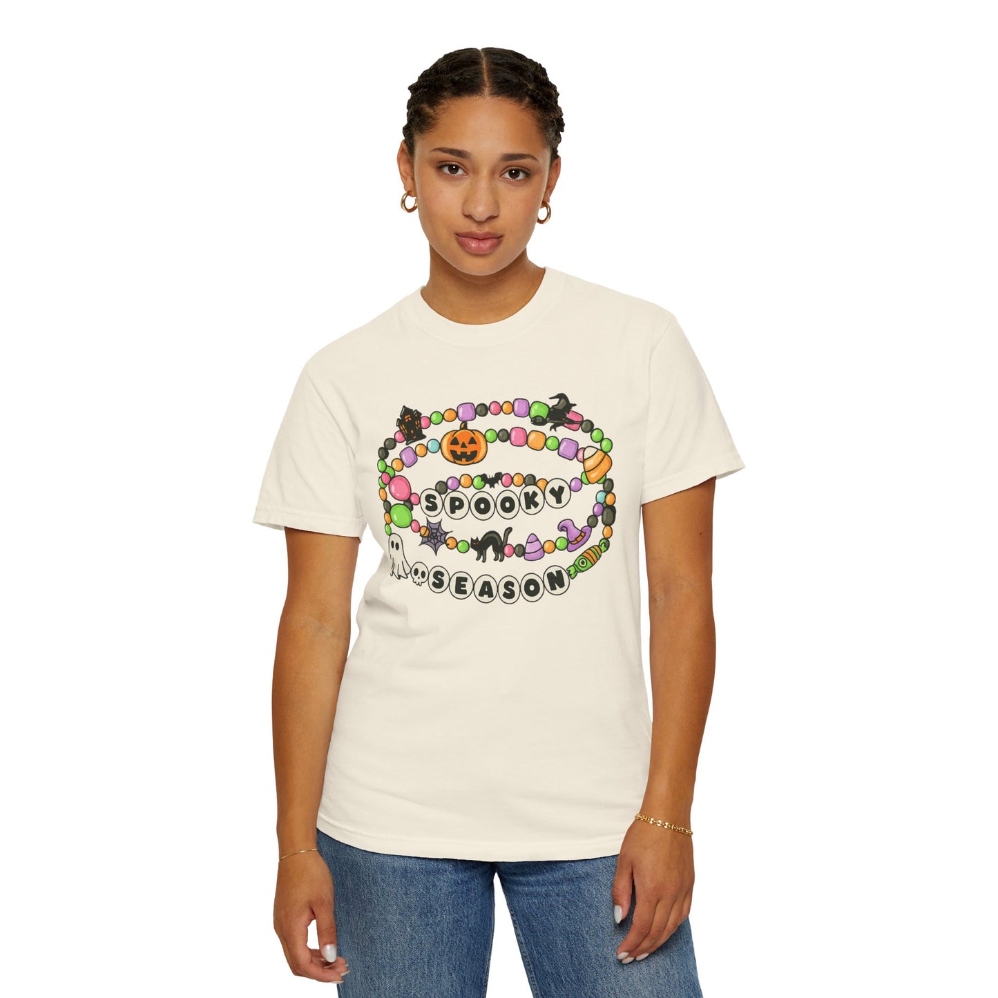 Spooky Season Friendship Bracelet T-shirt | Halloween Fun, Unisex Tee