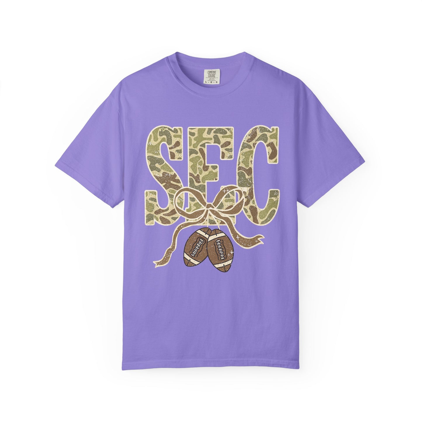 Camo Lettered Unisex T-Shirt - SEC Fan Gear - Gift for Him - Outdoor Wear
