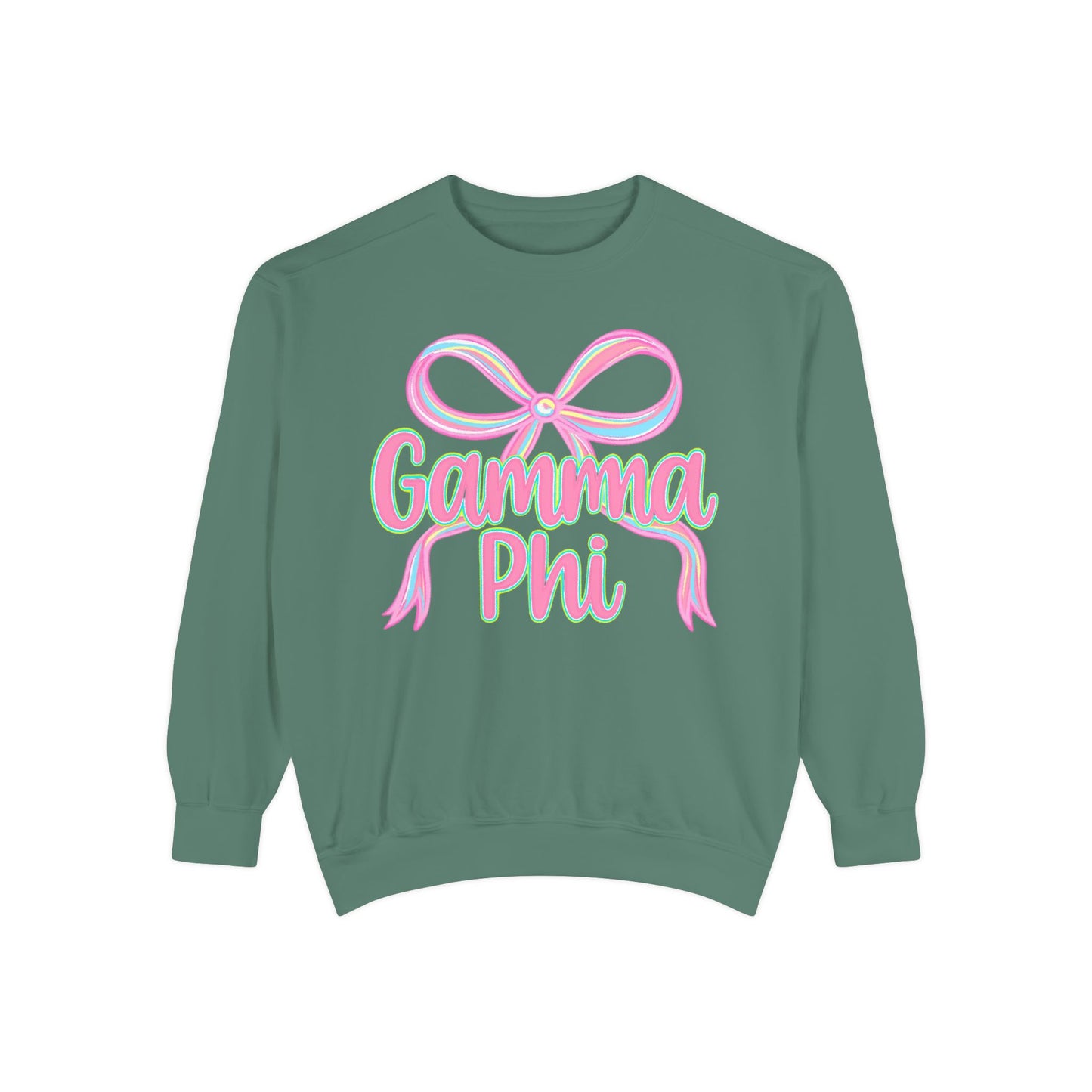 GammaPhi Garment-Dyed Sweatshirt | Cozy Sorority Sweatshirt, Unisex Apparel, Sorority Gift, Casual Wear, College Spirit Wear