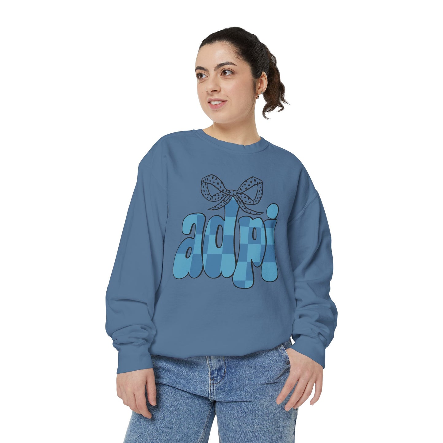 ADeltaPI Bow Design Unisex Sweatshirt - Cozy Casual Wear, comfort colors