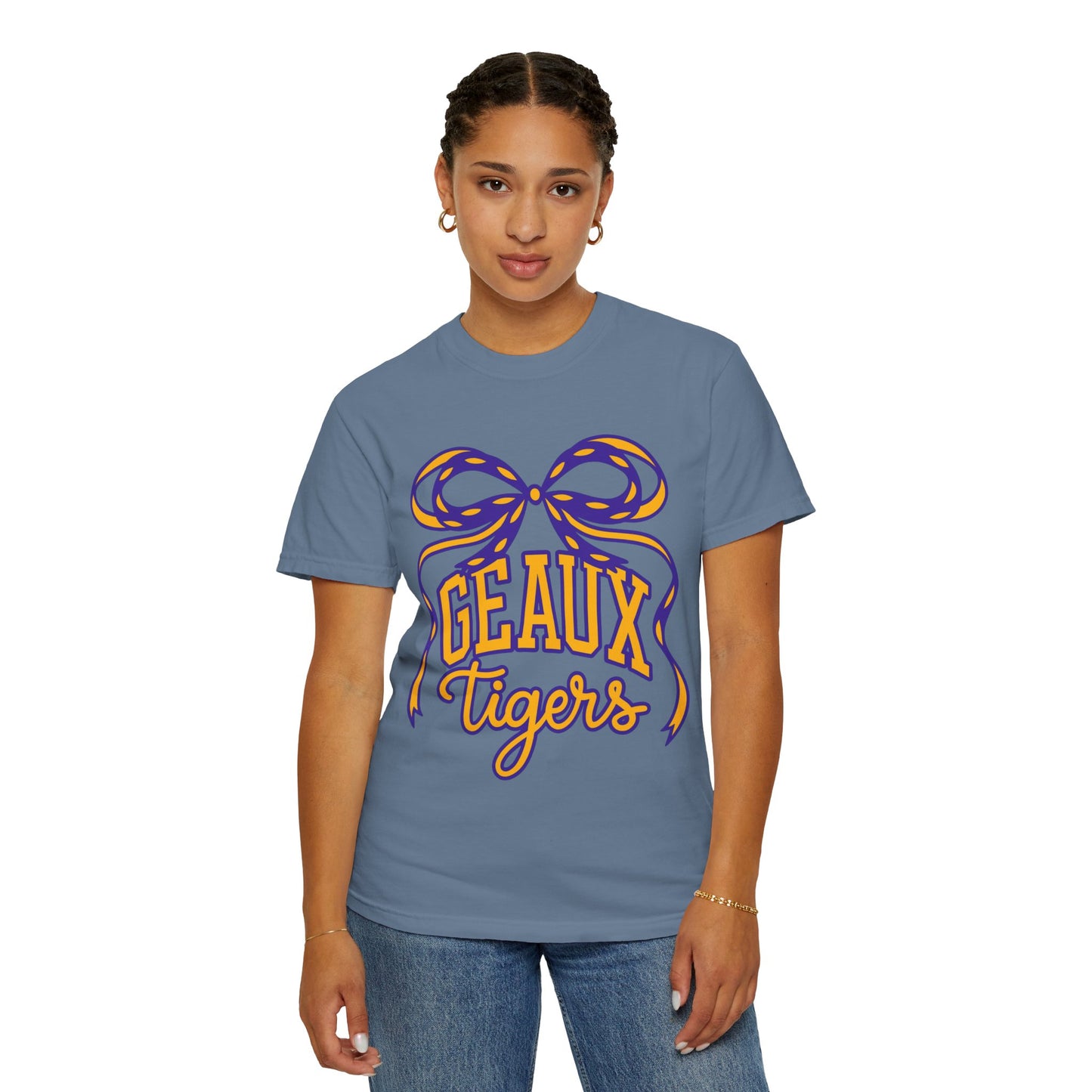 Géaux Tigers Garment-Dyed T-Shirt, Unisex Tee, LSU Spirit Wear, College Apparel, Game Day Outfit, Casual Style